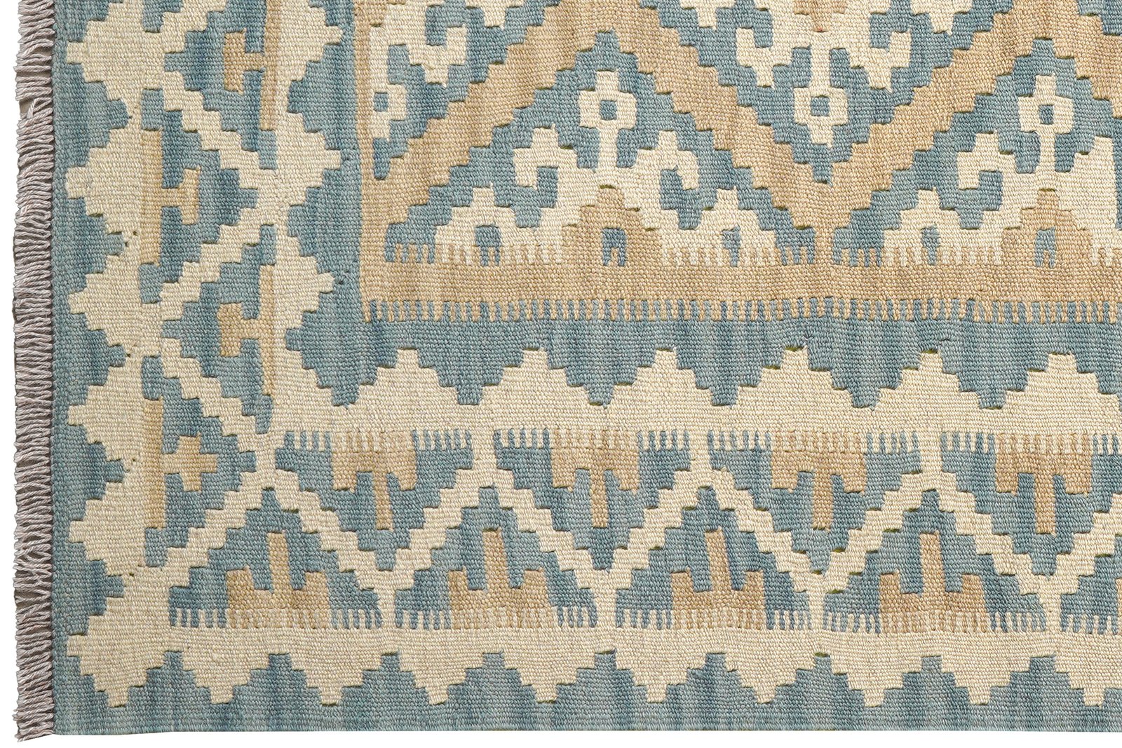 Kelim Gashgai — Handmade, 127x166 cm, Beige, 100% Virgin Wool | View 3