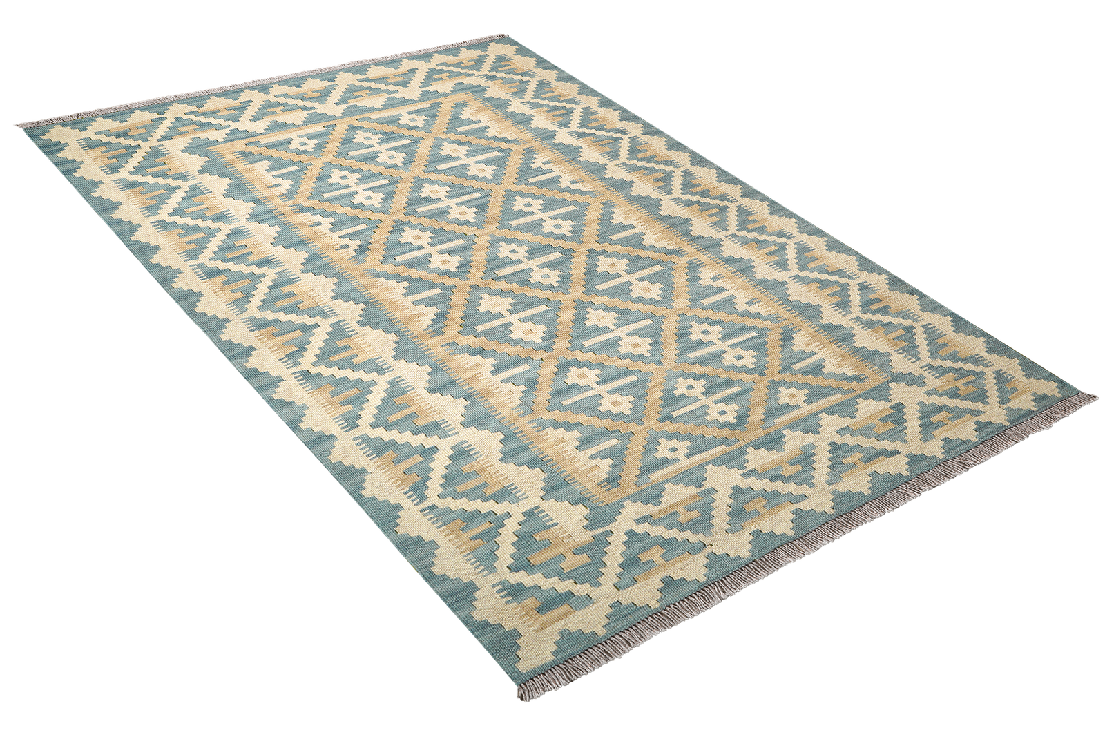 Kelim Gashgai — Handgefertigt, 179x126 cm, Beige, 100% Virgin Wool | View 5