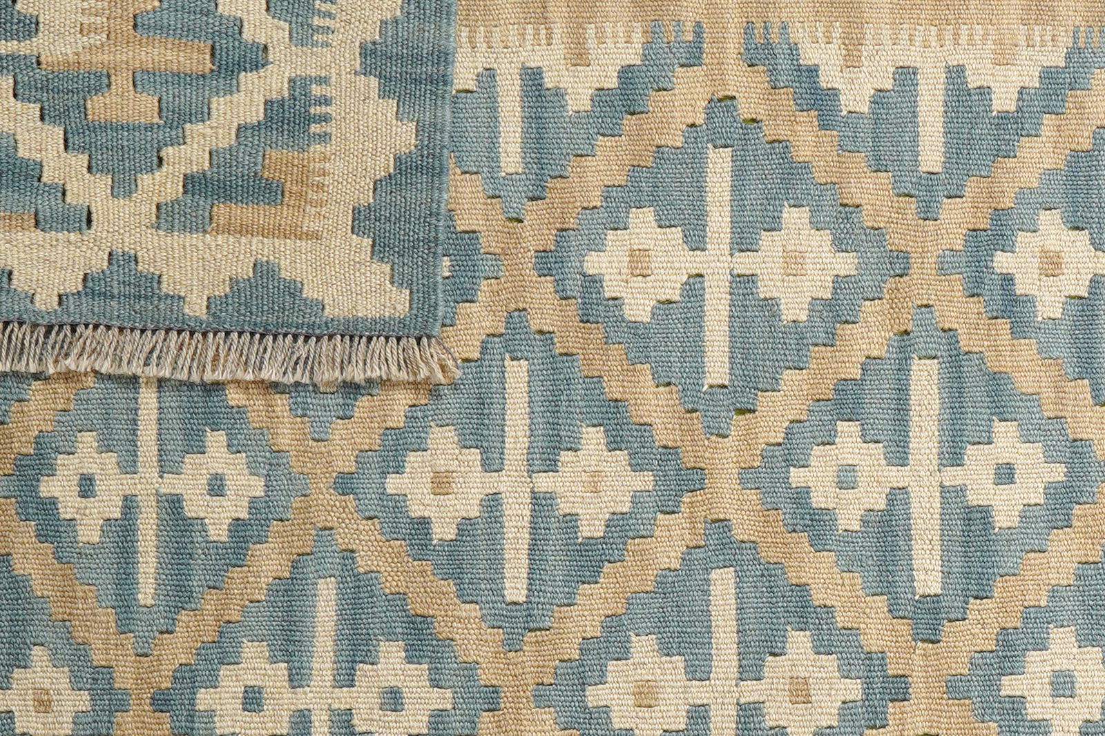 Kelim Gashgai — Handgefertigt, 179x126 cm, Beige, 100% Virgin Wool | View 7