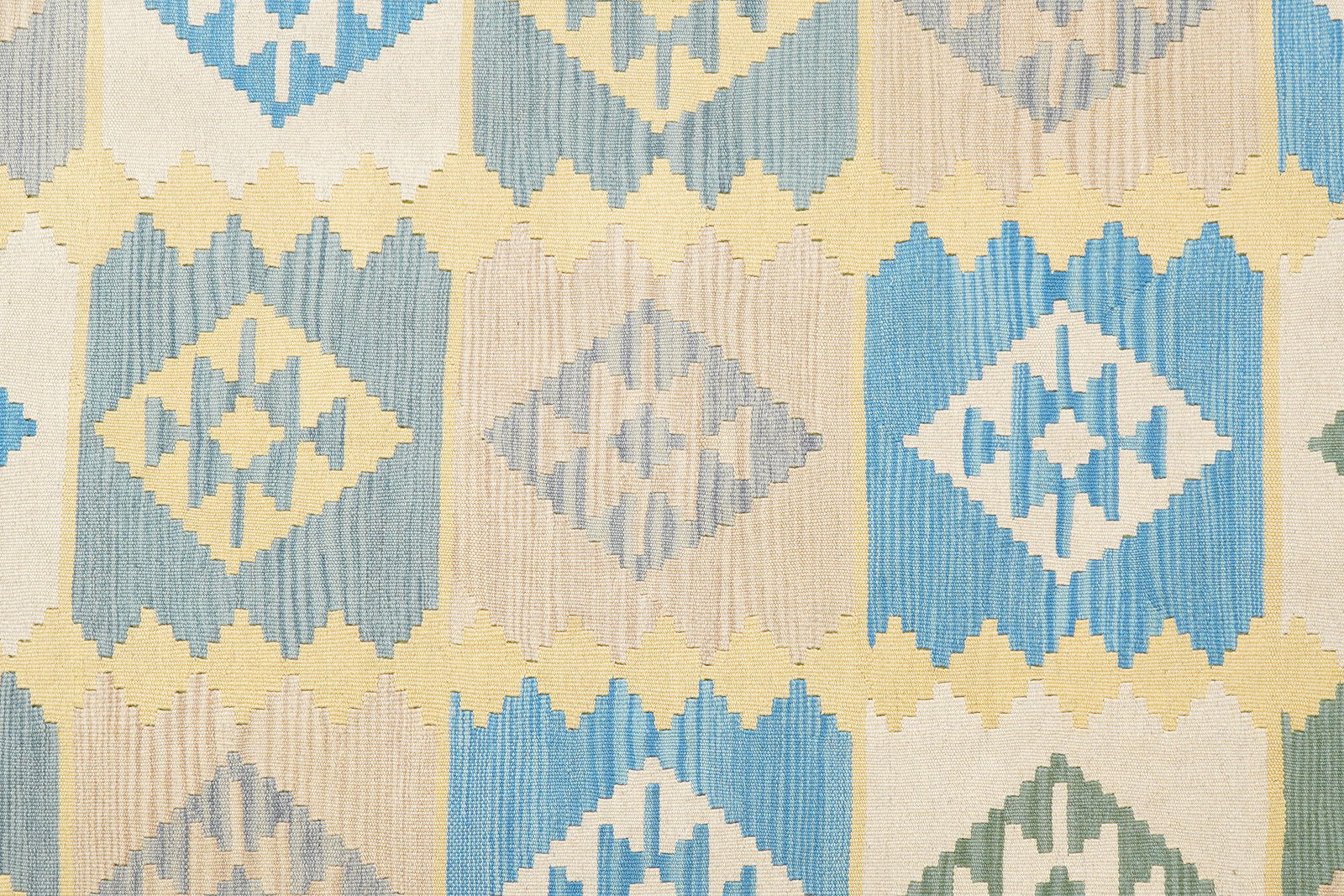 Kelim Gashgai — Handgefertigt, 243x198 cm, Blau, 100% Virgin Wool | View 6