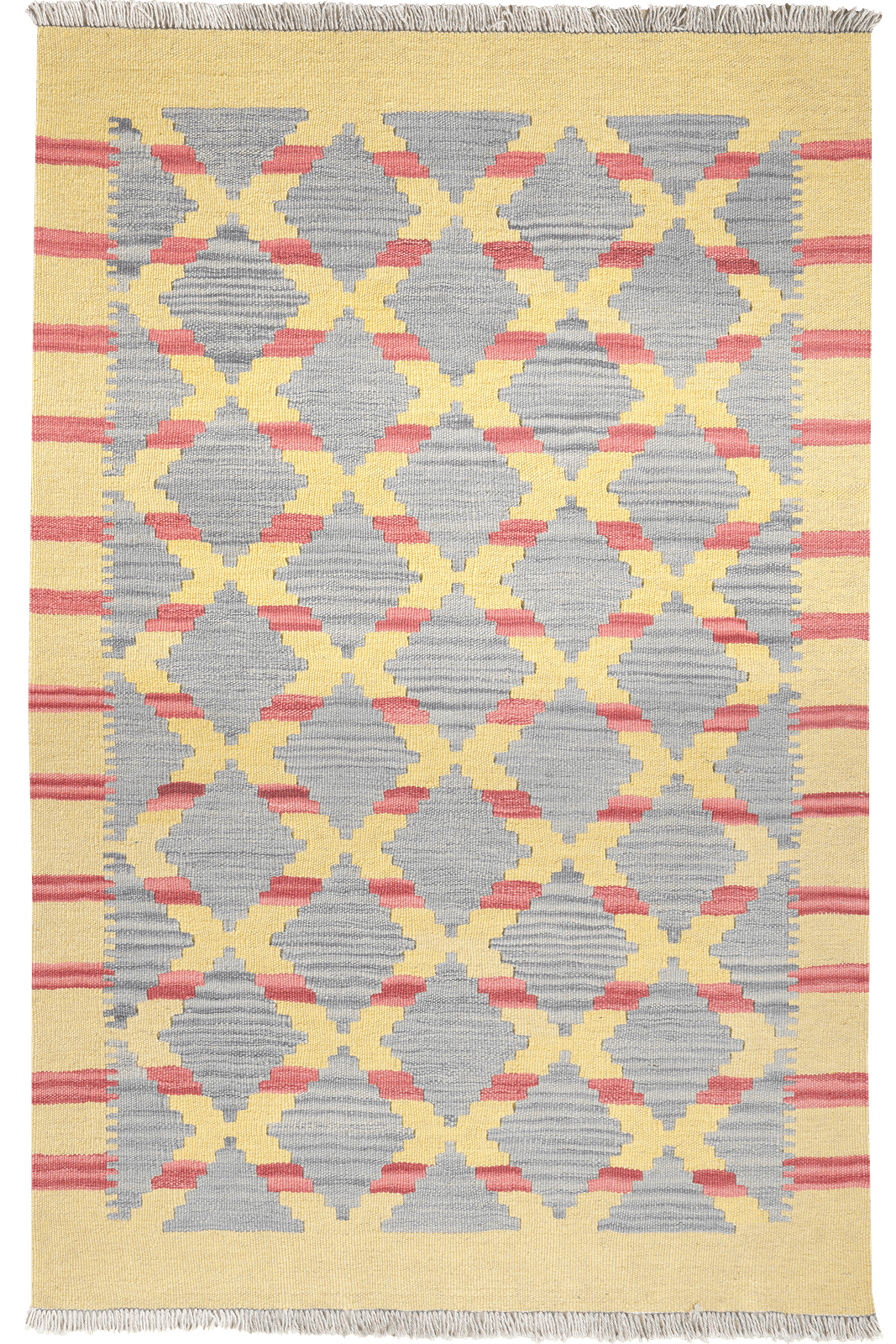 Kelim Gashgai — Handmade, 99x154 cm, Yellow, 100% Virgin Wool | Main view