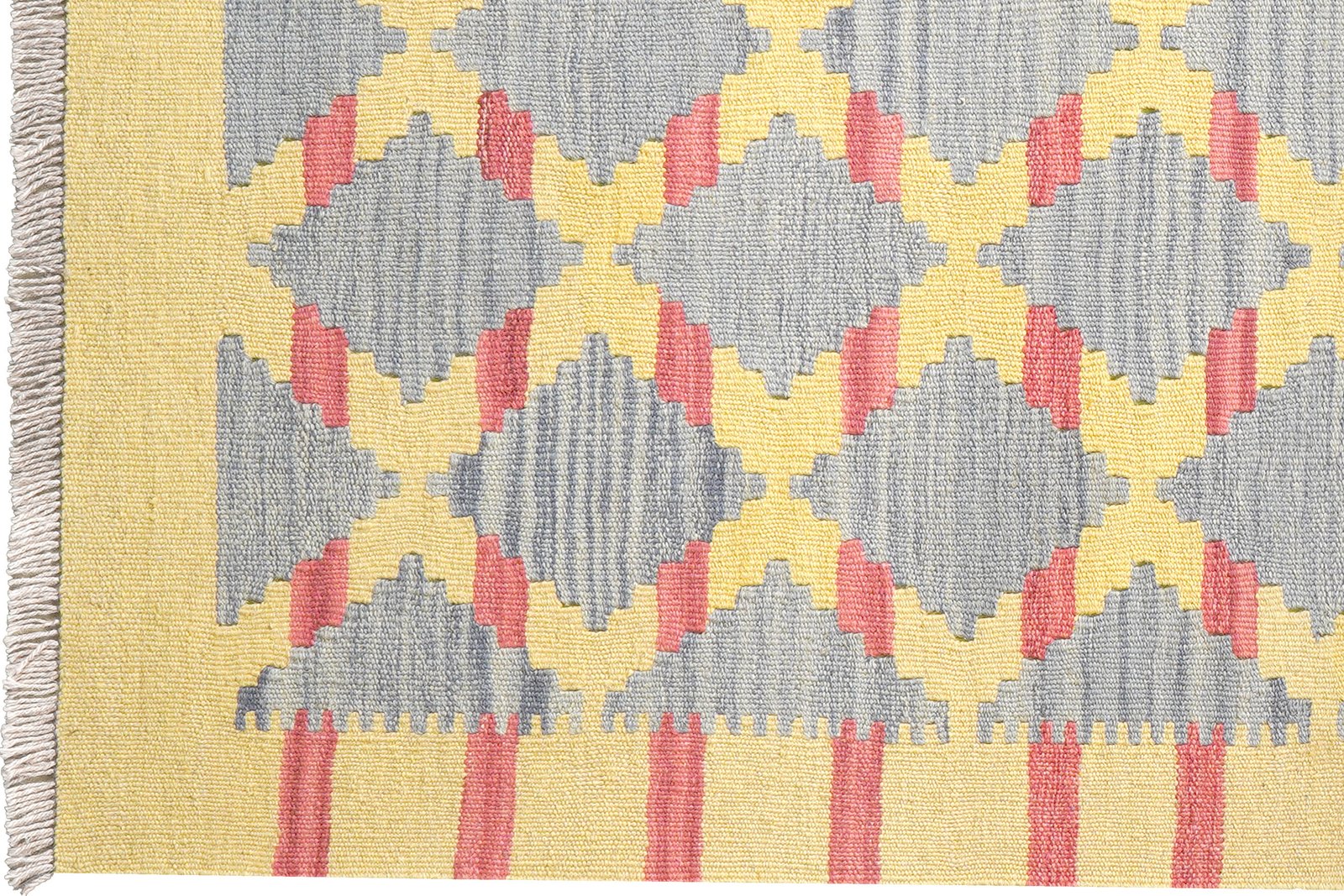 Kelim Gashgai — Handmade, 99x154 cm, Yellow, 100% Virgin Wool | View 3