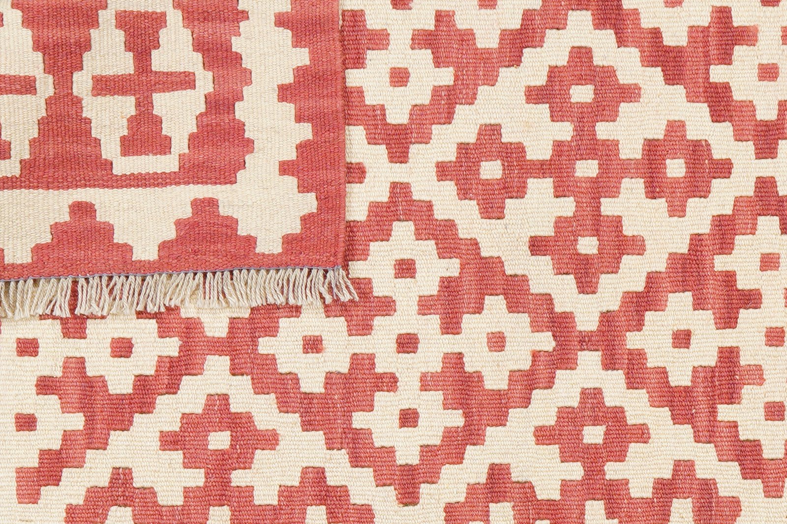 Kelim Gashgai — Handmade, 105x150 cm, Beige, 100% Virgin Wool | View 6