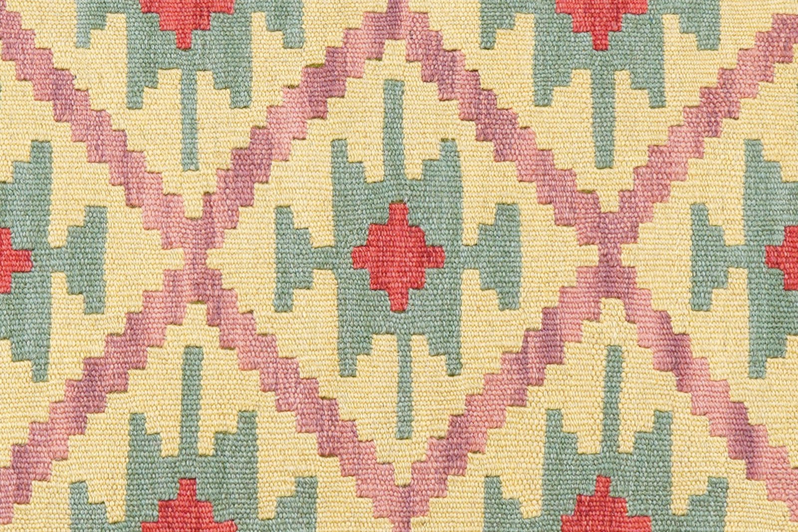 Kelim Gashgai — Handmade, 60x198 cm, Yellow, 100% Virgin Wool | View 5
