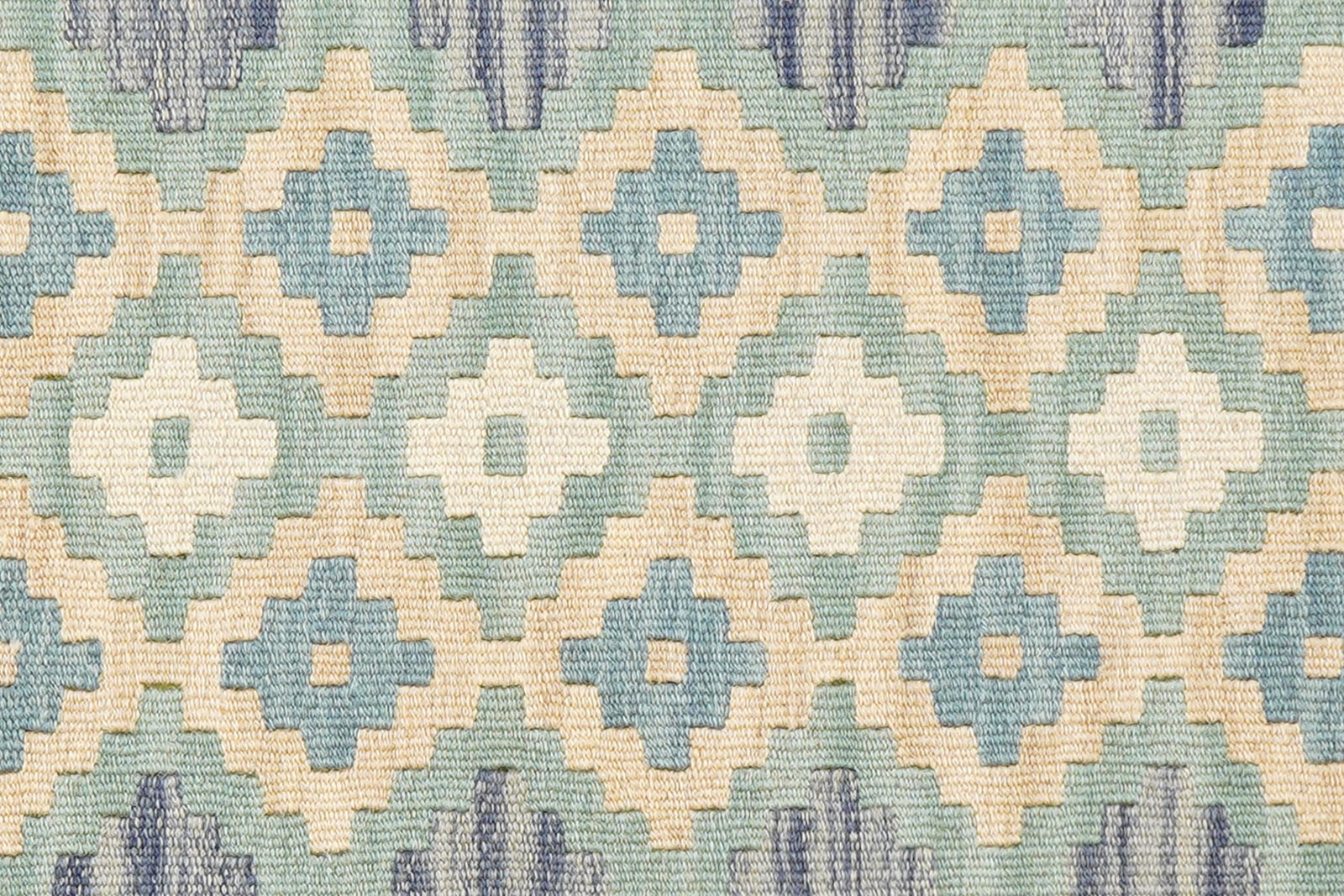 Kelim Gashgai — Handmade, 59x187 cm, Green, 100% Virgin Wool | View 5