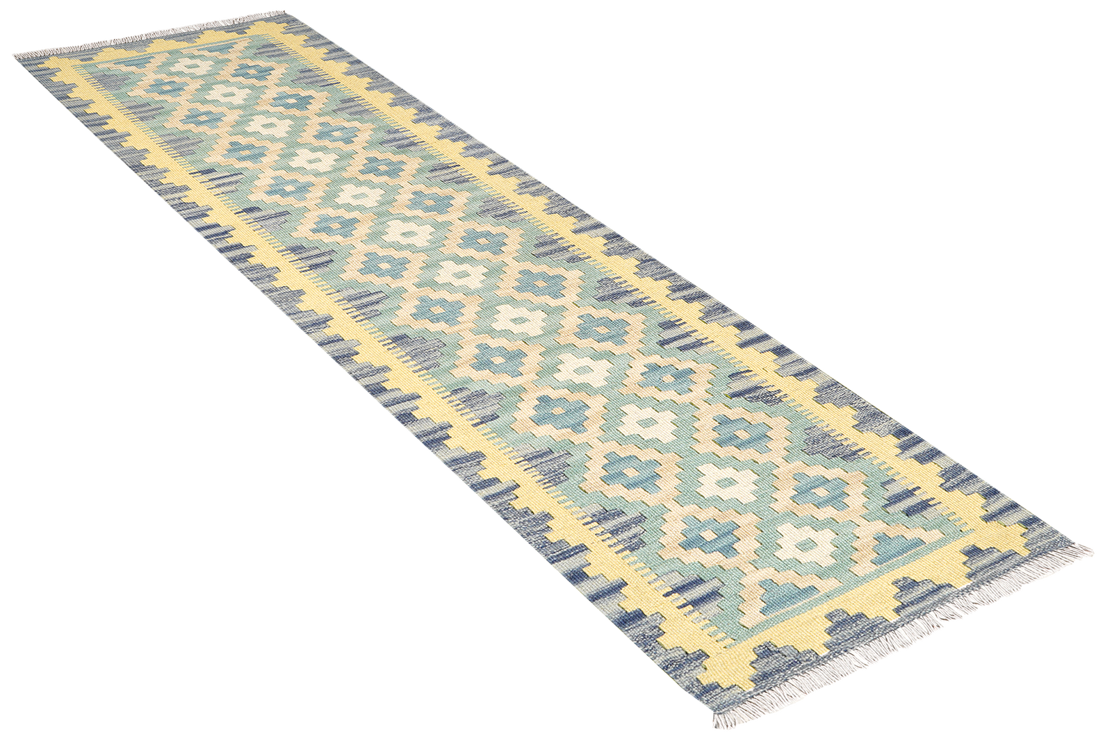 Kelim Gashgai — Handgefertigt, 187x59 cm, Gelb, 100% Virgin Wool | View 5