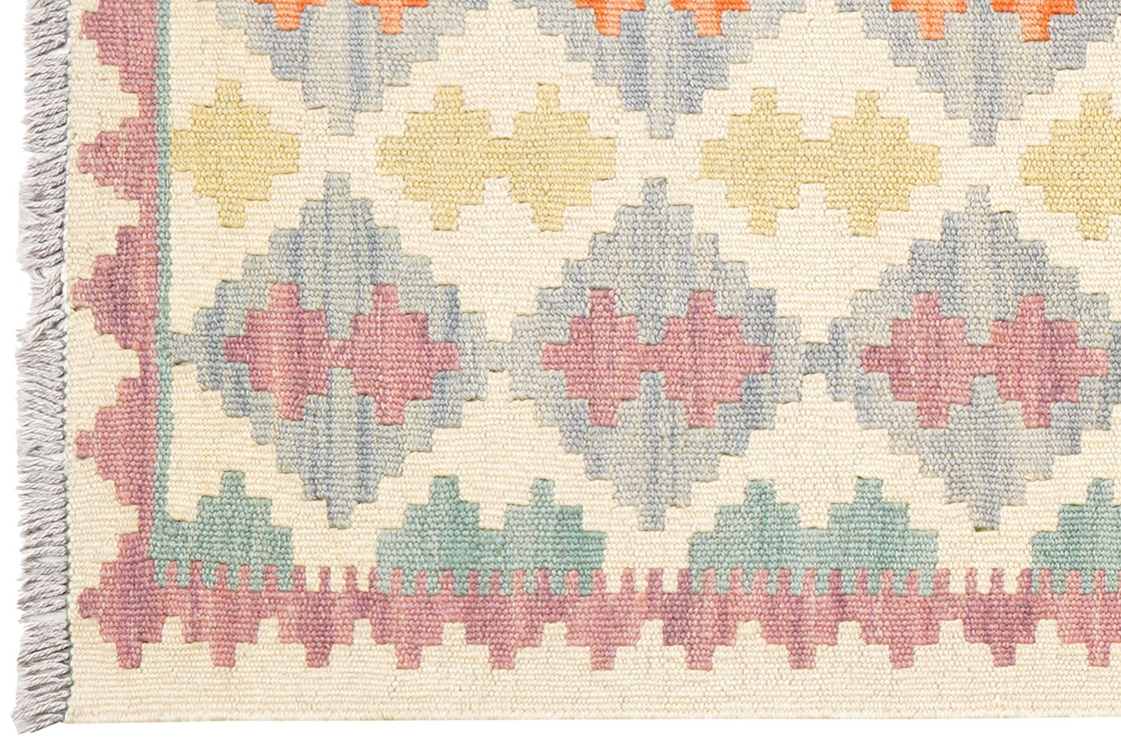 Kelim Gashgai — Handmade, 60x200 cm, Beige, 100% Virgin Wool | View 3