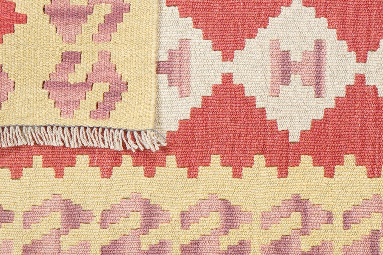 Kelim Gashgai — Handmade, 62x191 cm, Red, 100% Virgin Wool | View 6