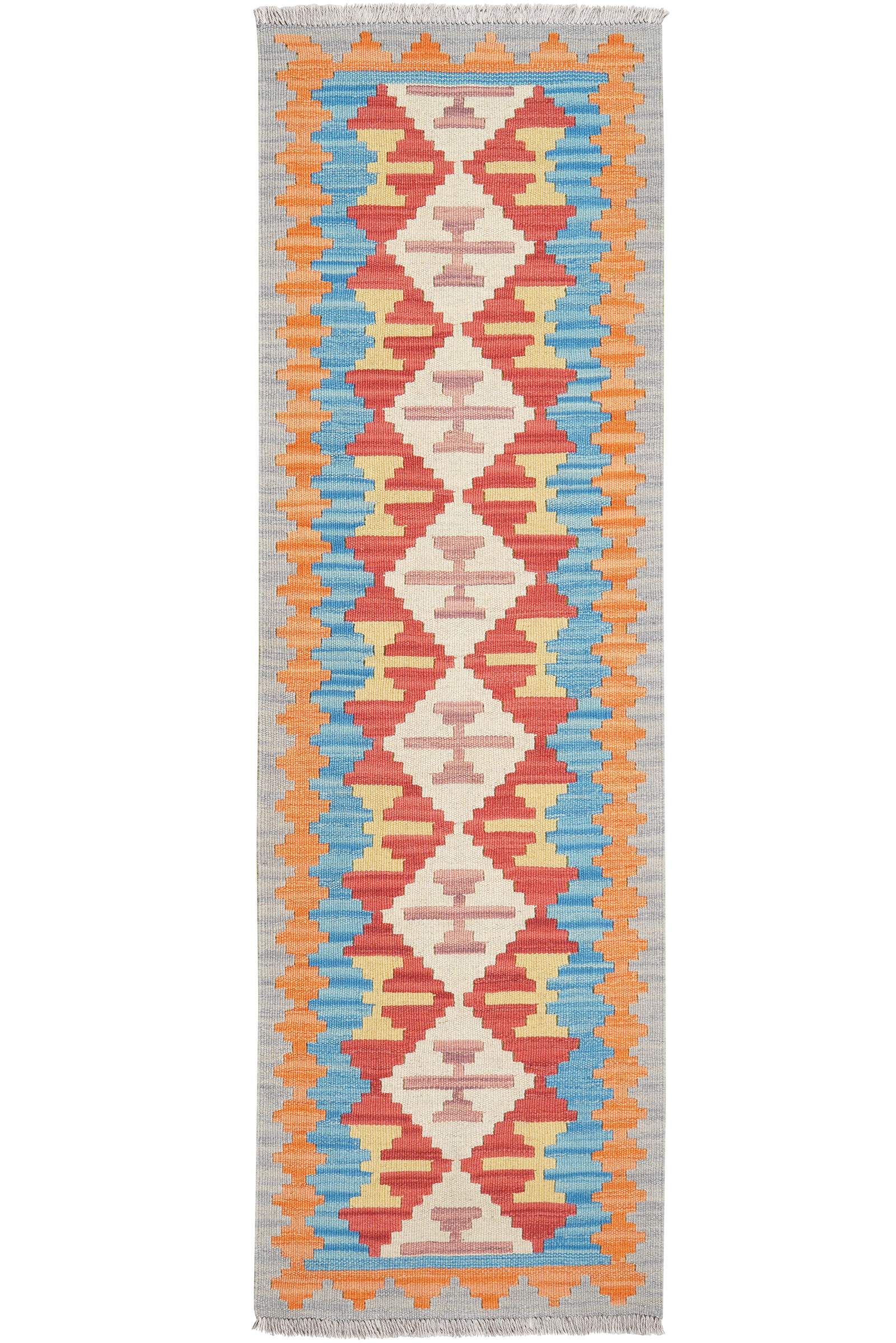 Kelim Gashgai — Handgefertigt, 189x59 cm, Bunt, 100% Virgin Wool | Main view