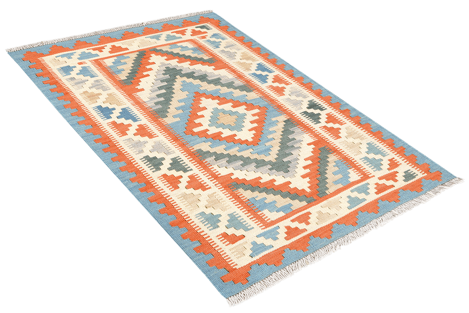 Kelim Gashgai — Handmade, 81x123 cm, Beige, 100% Virgin Wool | View 4