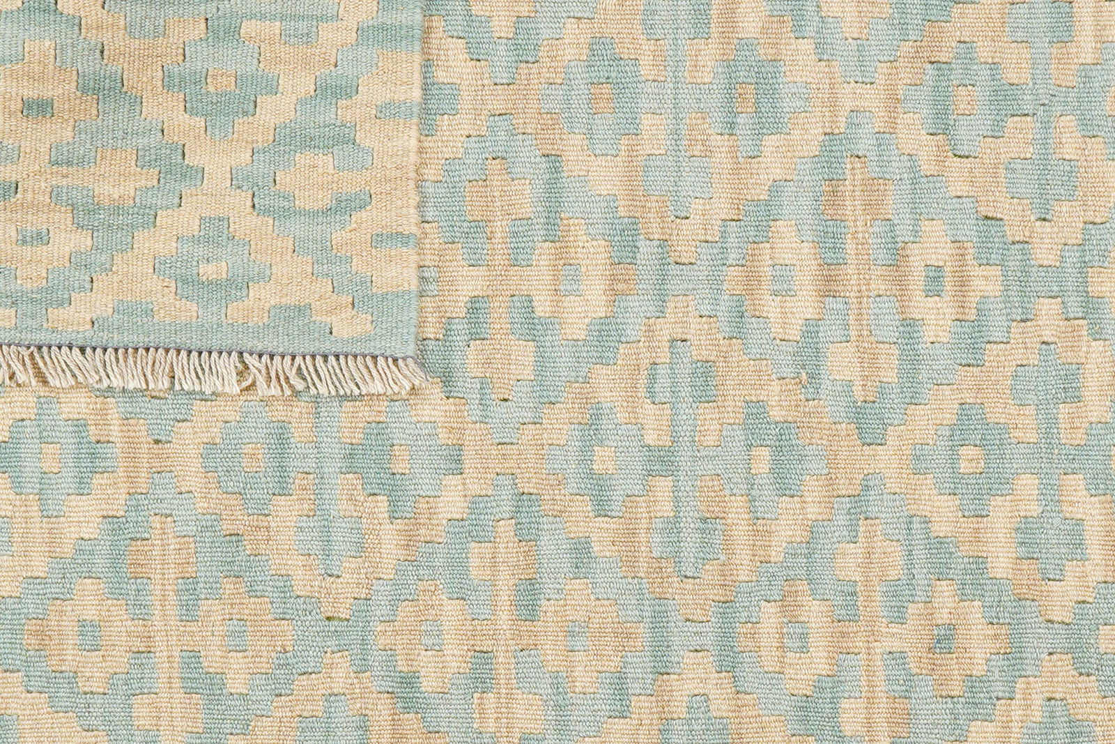 Kelim Gashgai — Handgefertigt, 150x100 cm, Beige, 100% Virgin Wool | View 7