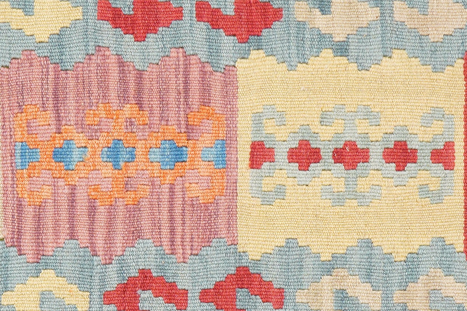 Kelim Gashgai — Handmade, 61x249 cm, Blue, 100% Virgin Wool | View 5