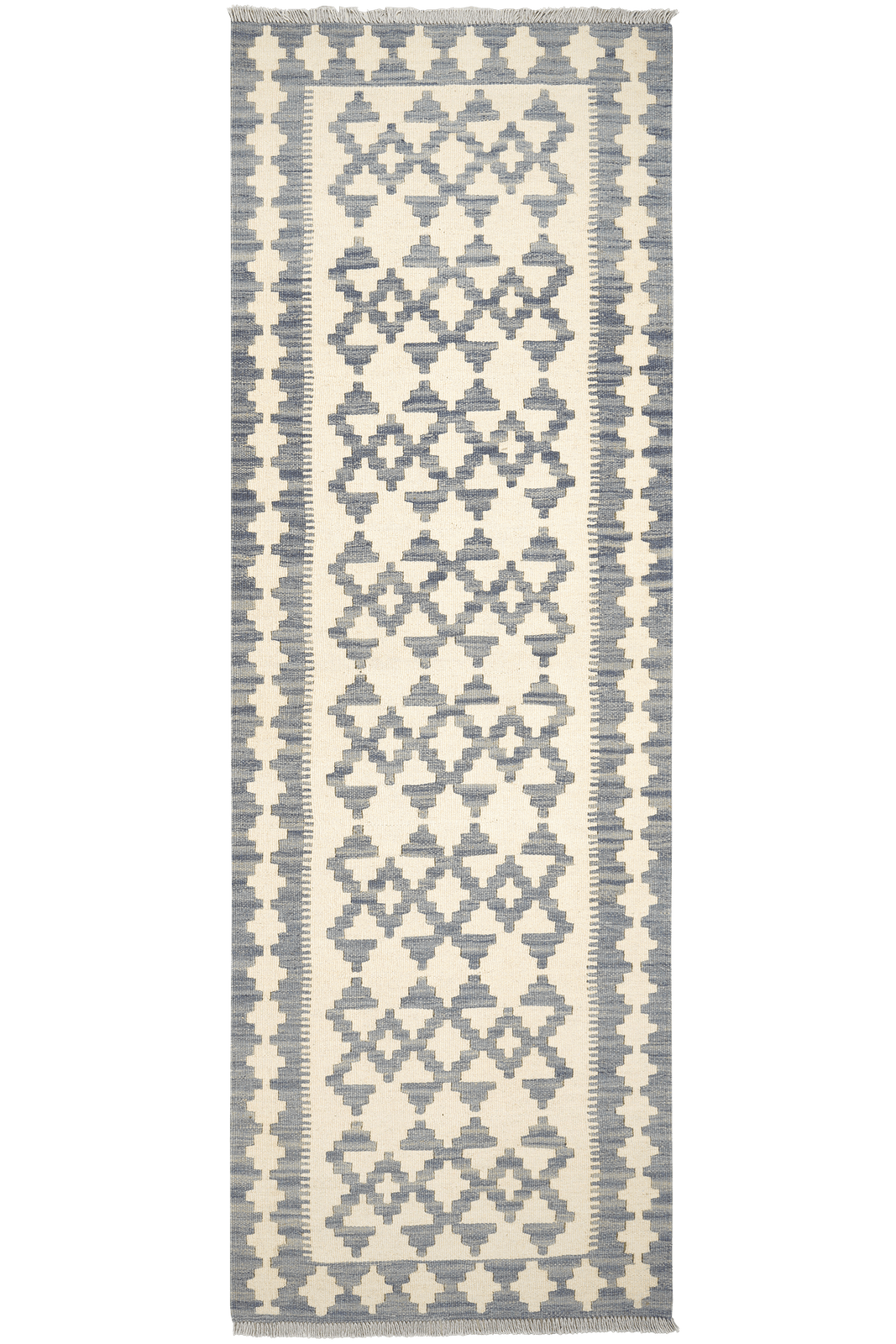 Kelim Gashgai — Handmade, 84x254 cm, Beige, 100% Virgin Wool | Main view