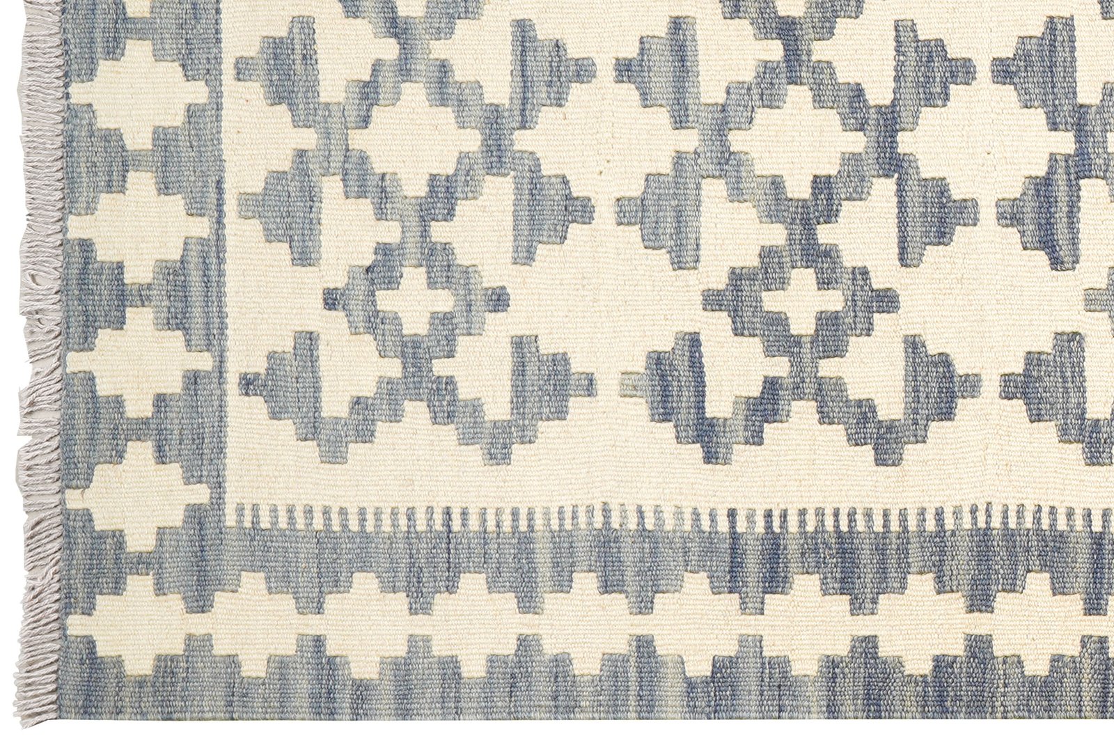 Kelim Gashgai — Handmade, 84x254 cm, Beige, 100% Virgin Wool | View 3