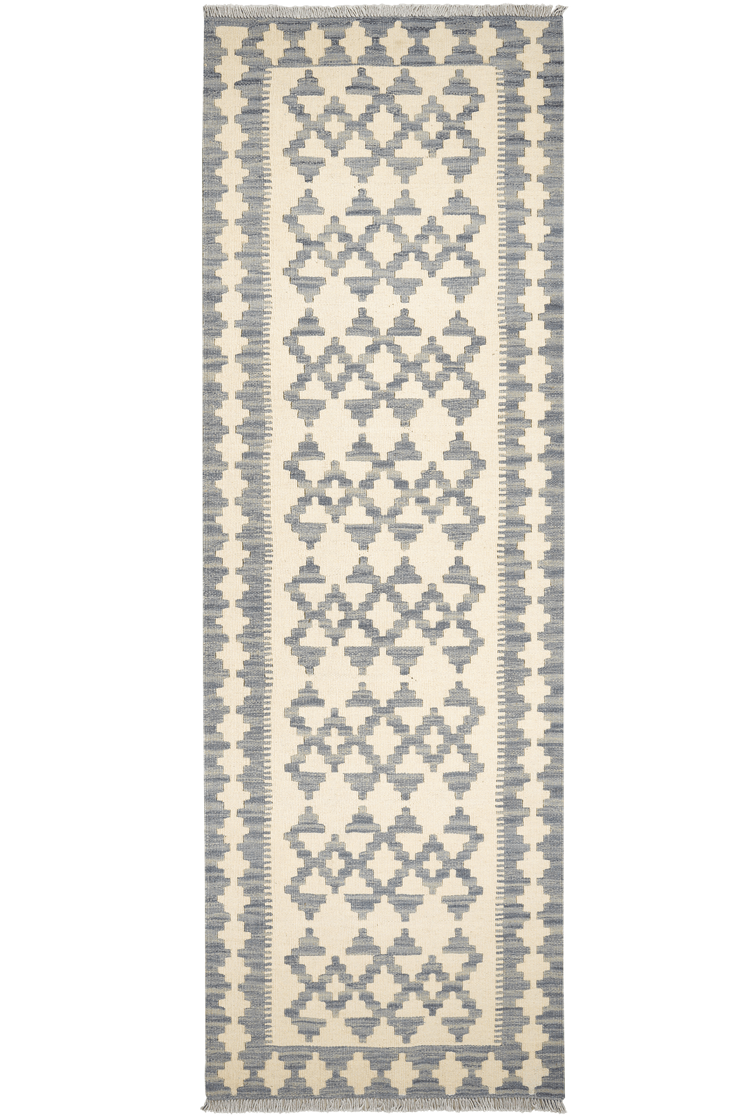 Kelim Gashgai — Handmade, 84x257 cm, Beige, 100% Virgin Wool | Main view