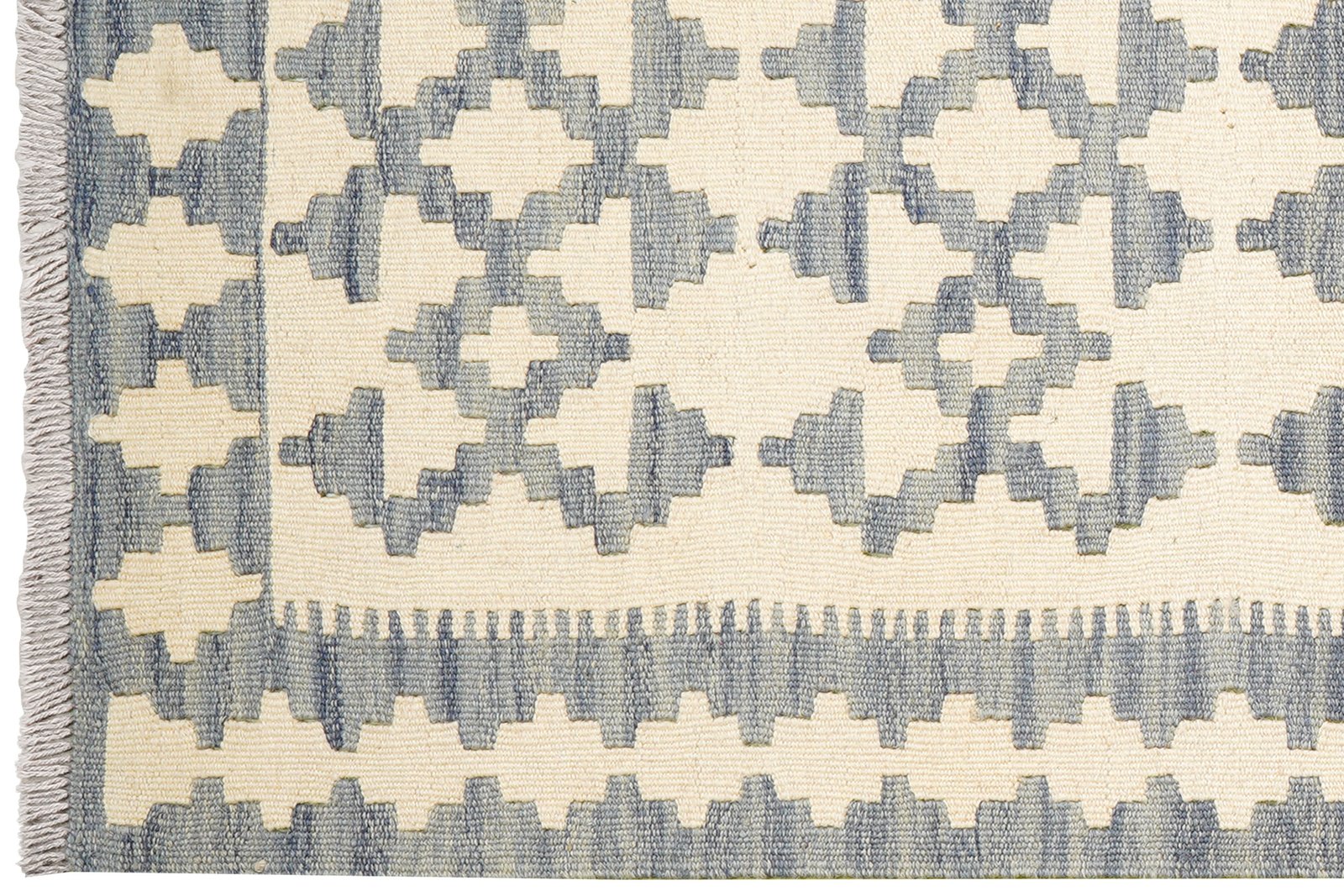 Kelim Gashgai — Handmade, 84x257 cm, Beige, 100% Virgin Wool | View 3