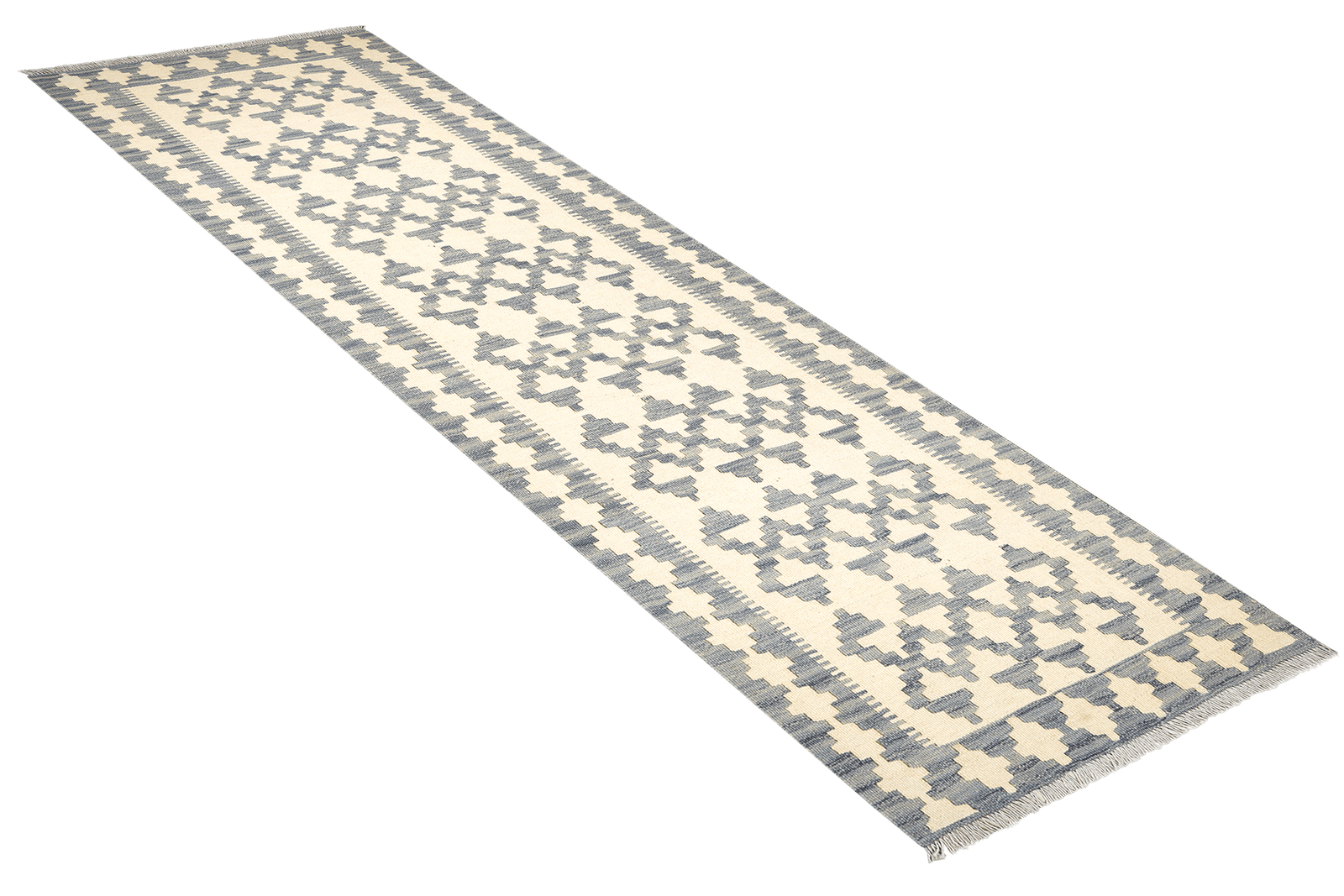 Kelim Gashgai — Handmade, 84x257 cm, Beige, 100% Virgin Wool | View 4