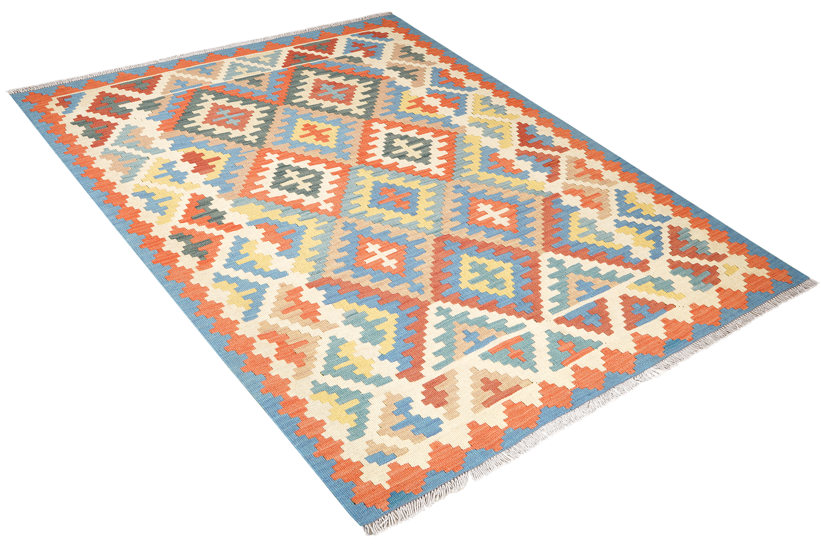 Kelim Gashgai — Handgefertigt, 192x151 cm, Beige, 100% Virgin Wool | View 5