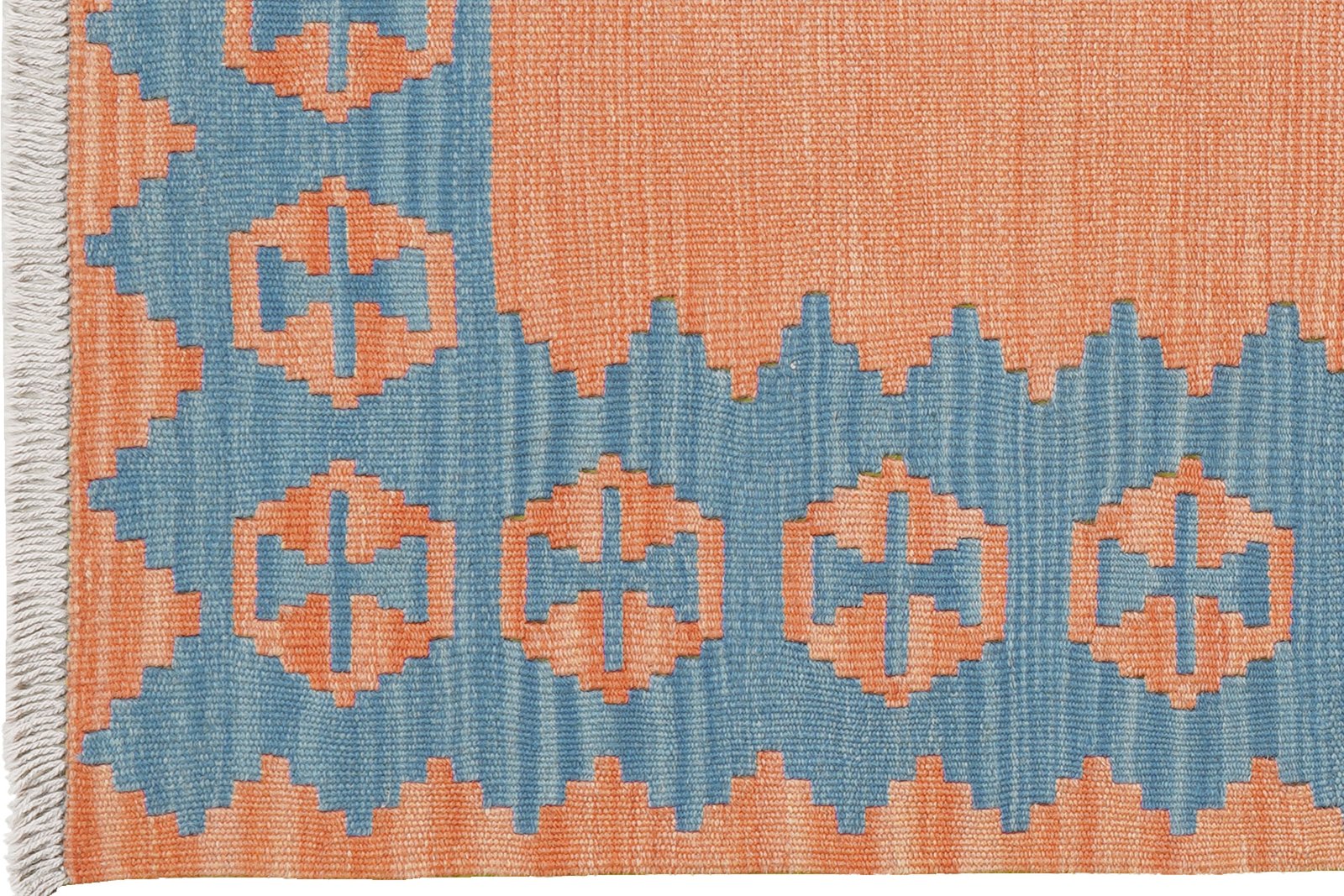 Kelim Gashgai — Handmade, 84x126 cm, Orange, 100% Virgin Wool | View 3