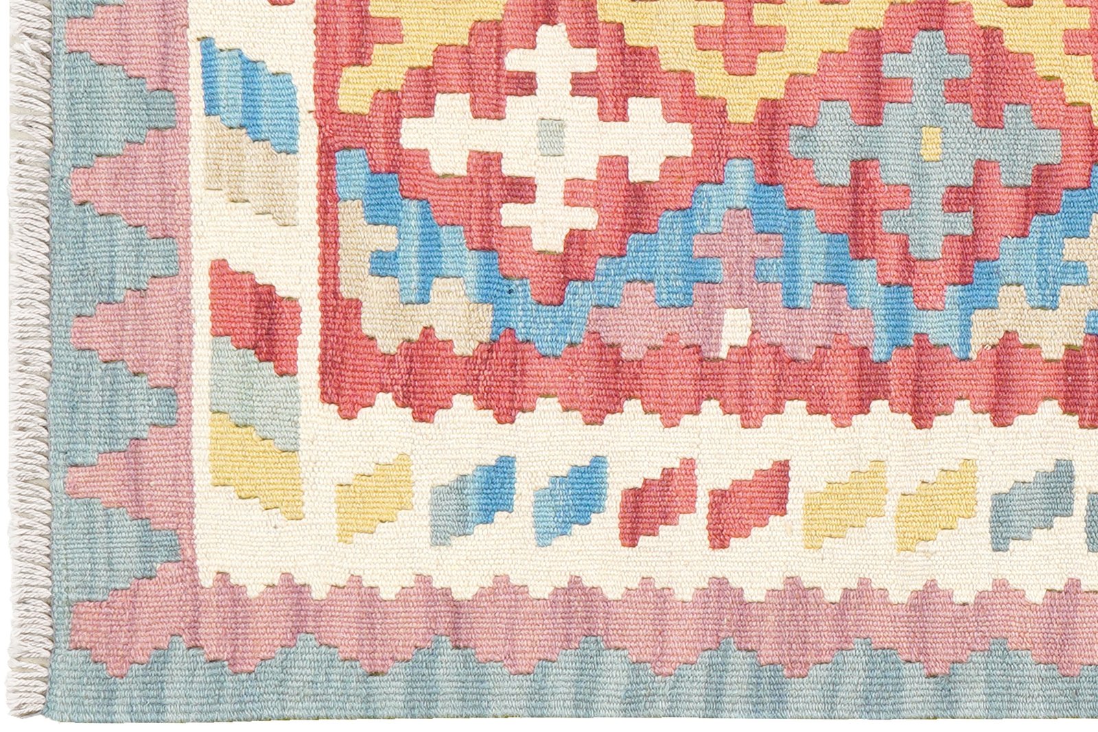Kelim Gashgai — Handmade, 85x119 cm, Red, 100% Virgin Wool | View 3
