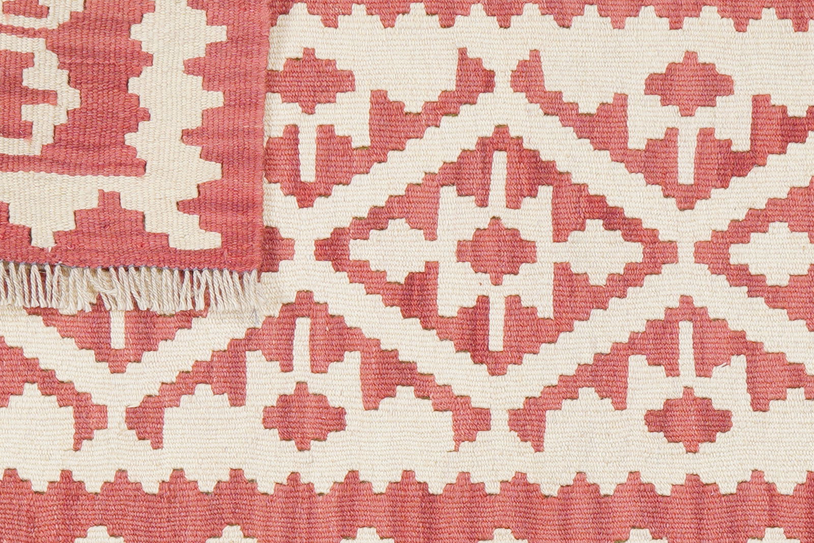 Kelim Gashgai — Handgefertigt, 124x84 cm, Beige, 100% Virgin Wool | View 7