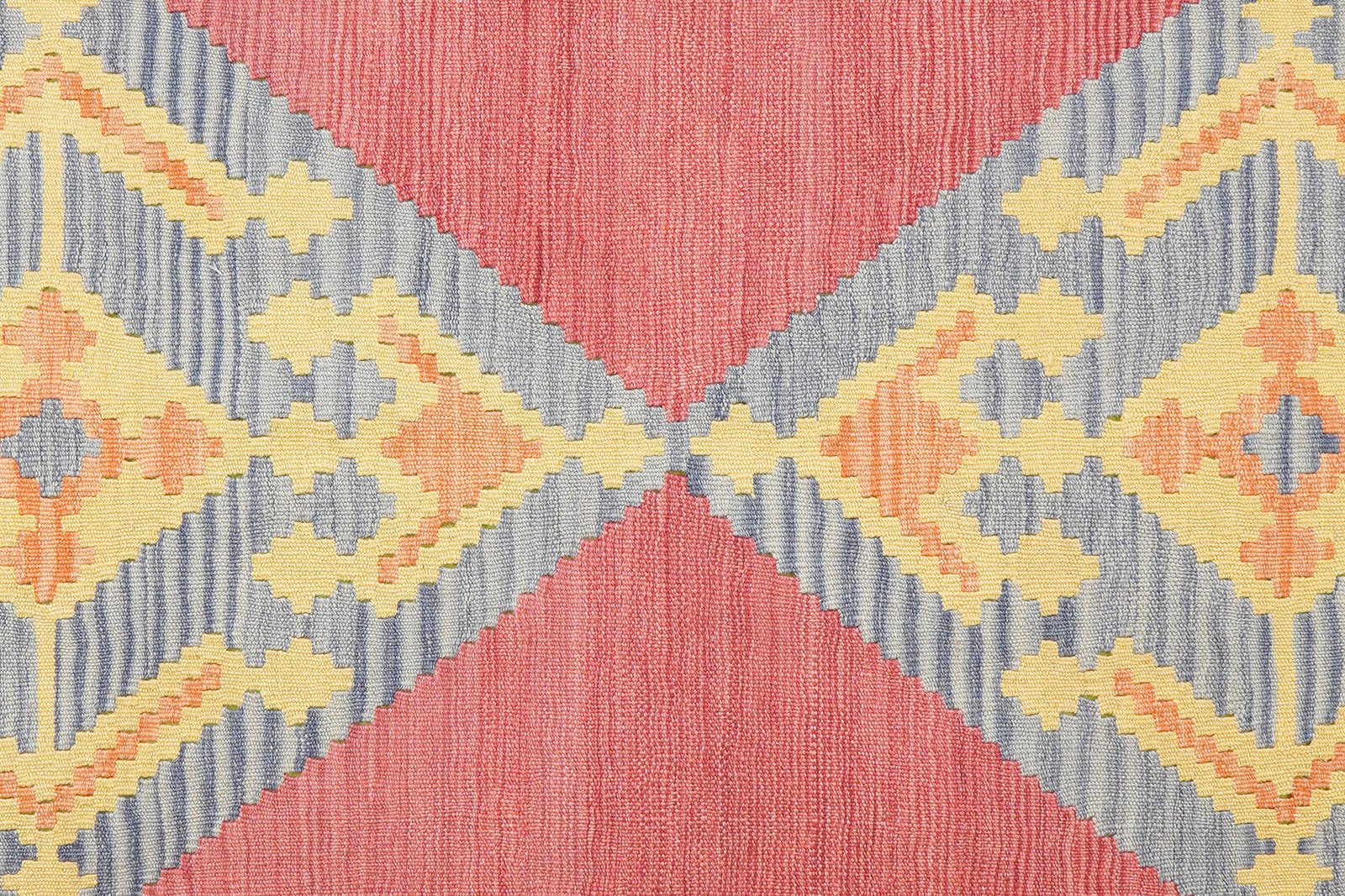 Kelim Gashgai — Handmade, 174x242 cm, Red, 100% Virgin Wool | View 5