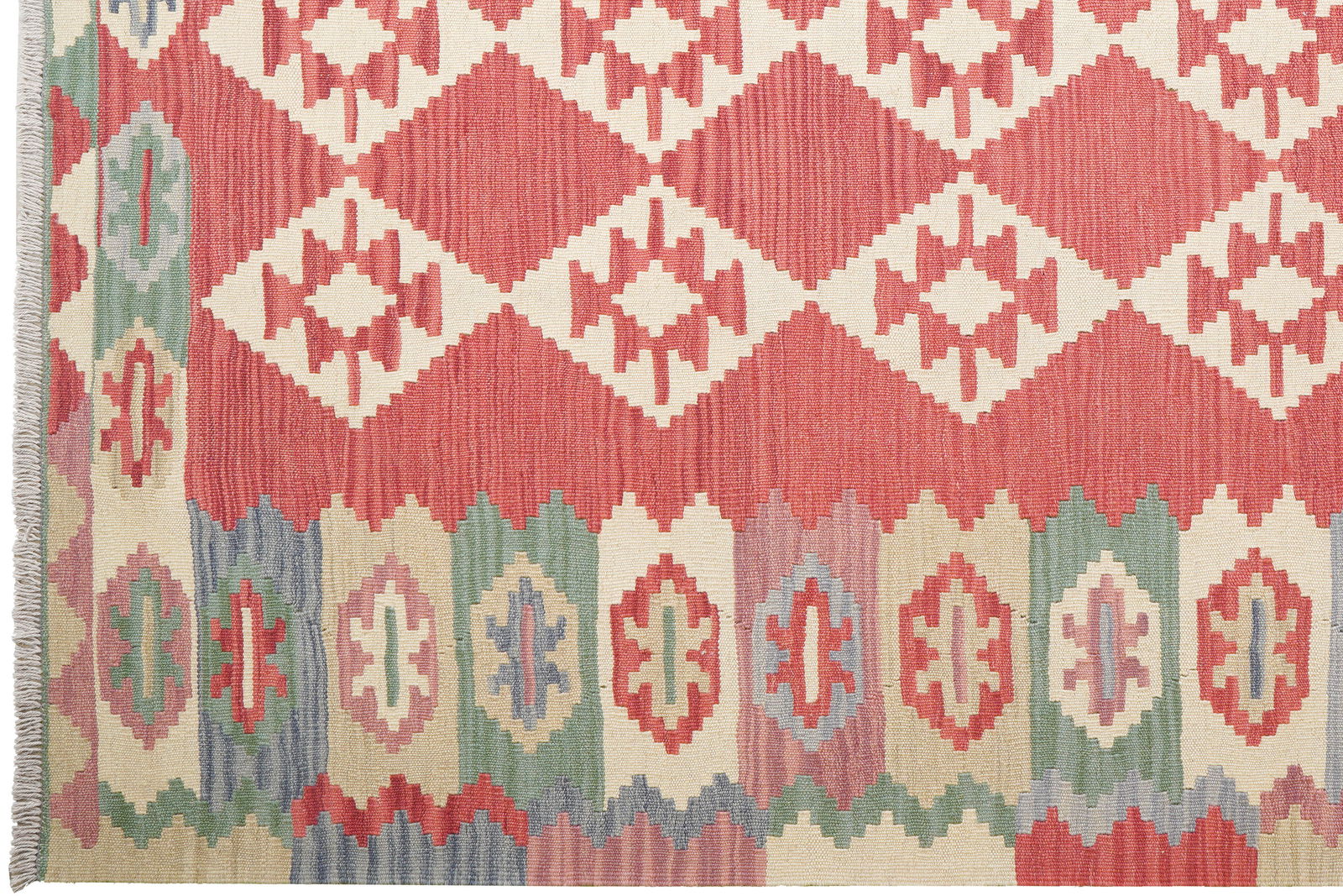 Kelim Gashgai — Handgefertigt, 238x180 cm, Bunt, 100% Virgin Wool | View 4