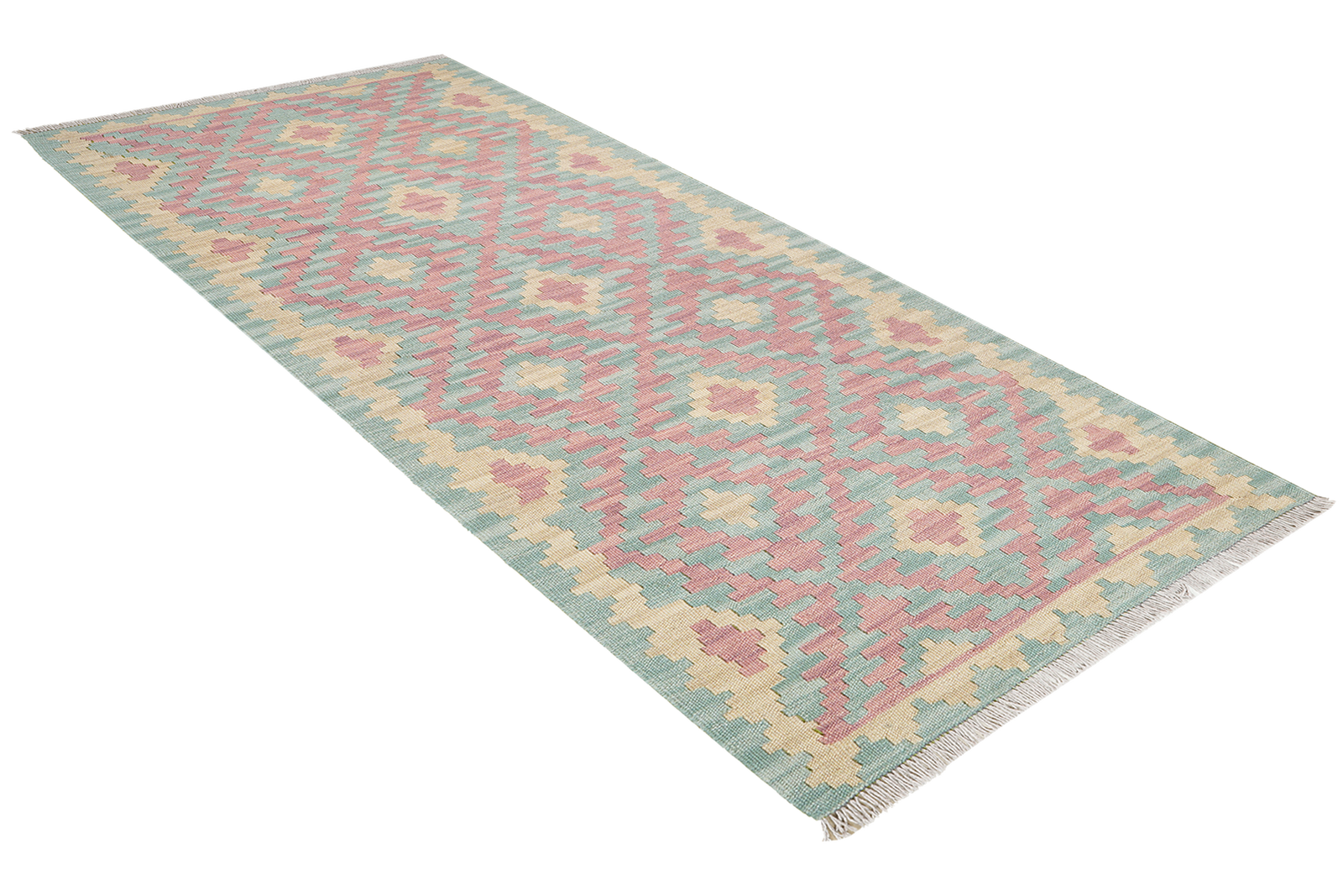 Kelim Gashgai — Handgefertigt, 195x88 cm, Beige, 100% Virgin Wool | View 5