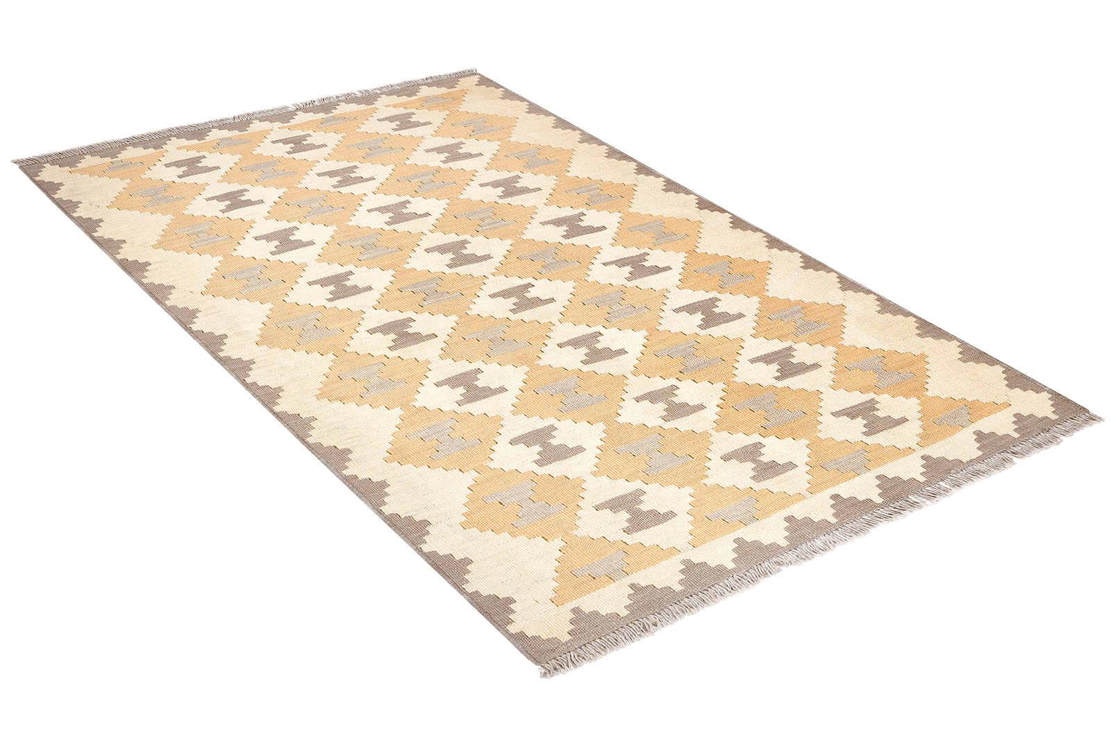 Kelim Gashgai — Handmade, 117x175 cm, Beige, 100% Virgin Wool | View 4