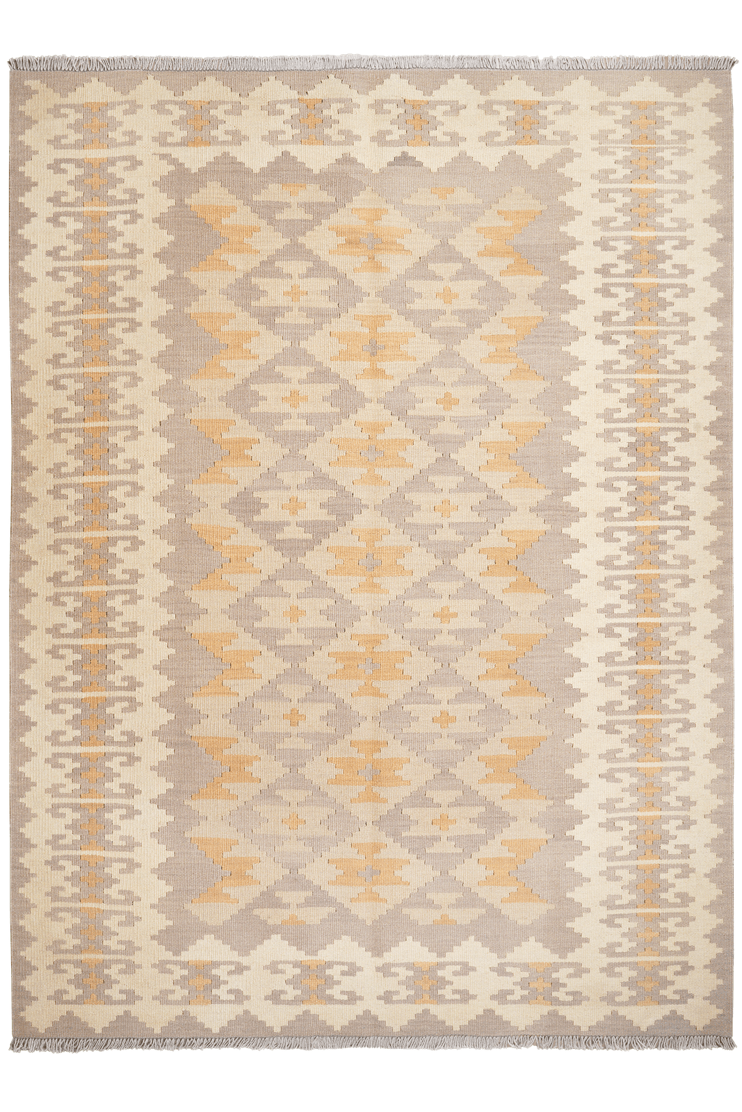 Kelim Gashgai — Handmade, 171x230 cm, Grey, 100% Virgin Wool | Main view
