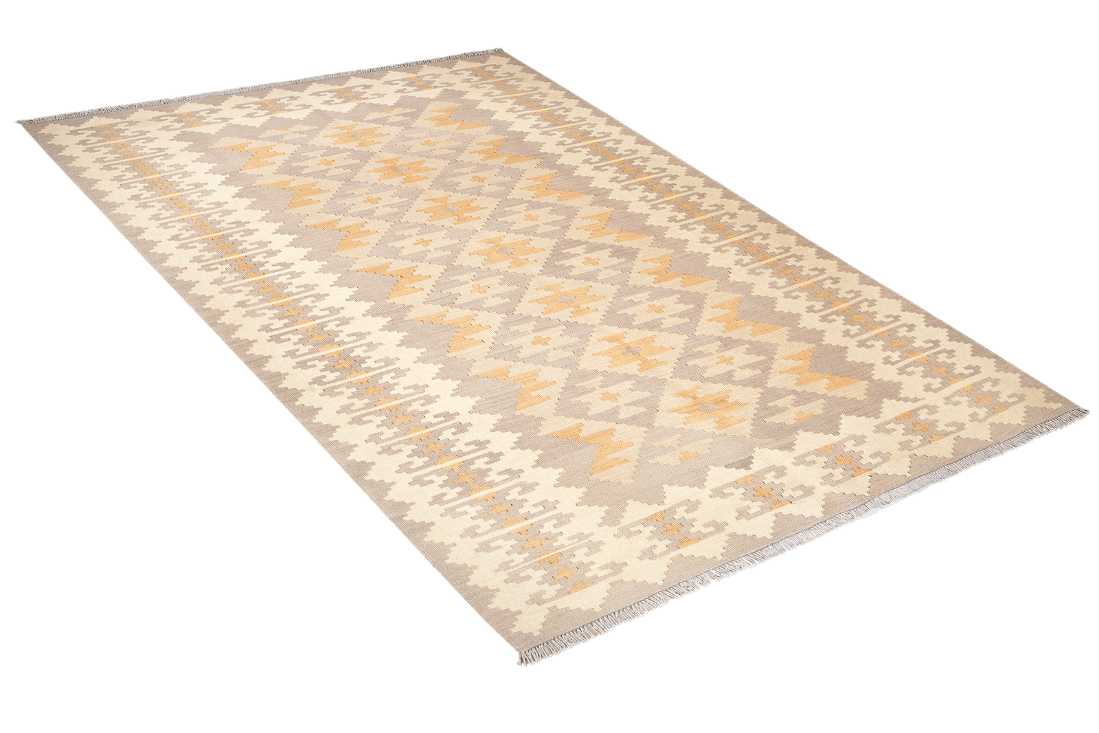 Kelim Gashgai — Handmade, 171x230 cm, Grey, 100% Virgin Wool | View 4