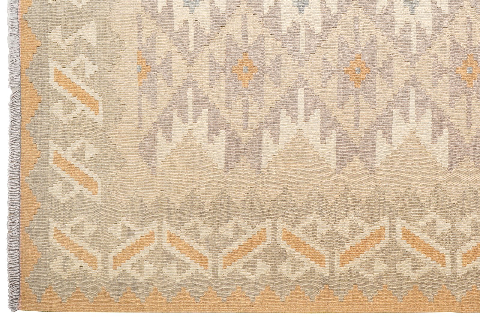 Kelim Gashgai — Handmade, 172x240 cm, Beige, 100% Virgin Wool | View 3