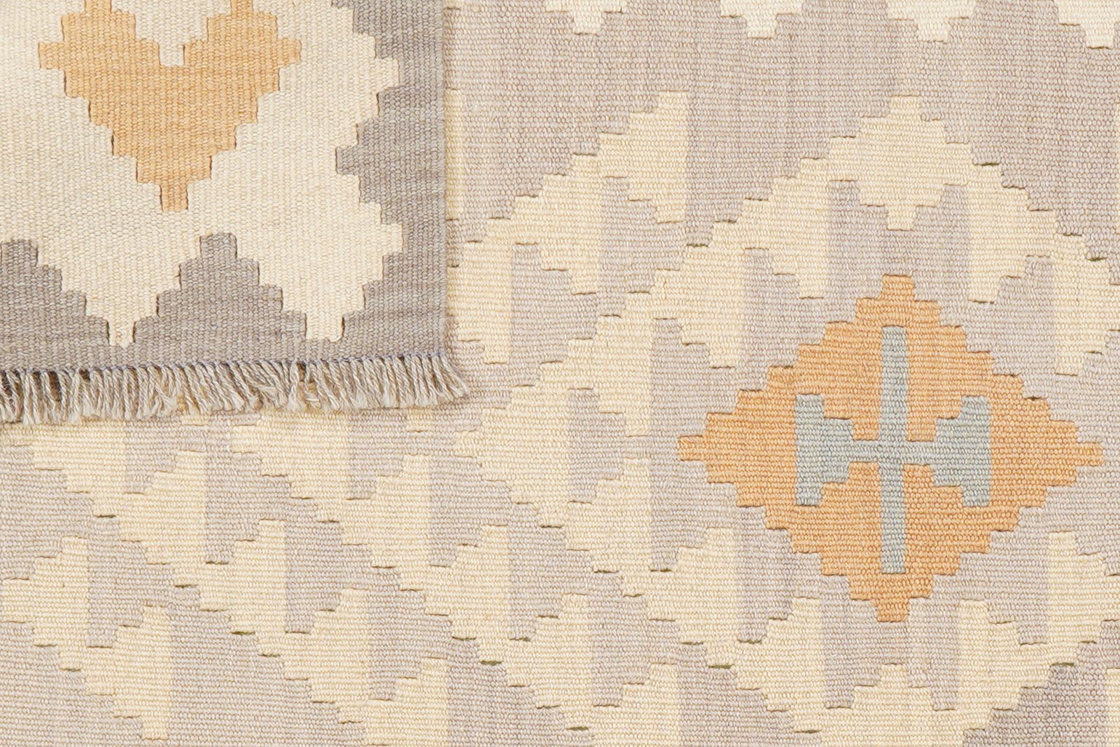 Kelim Gashgai — Handmade, 100x150 cm, Grey, 100% Virgin Wool | View 6