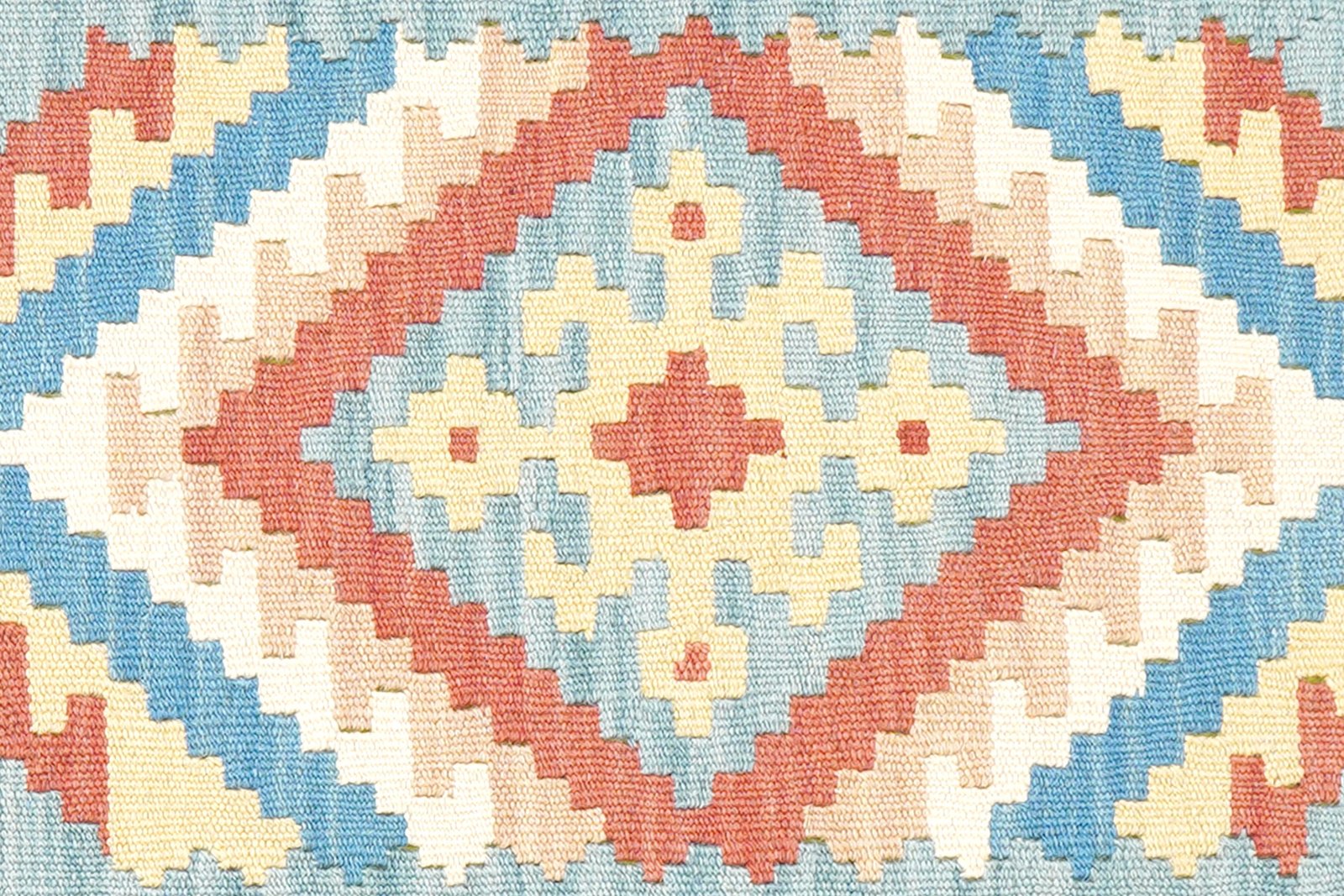 Kelim Gashgai — Handmade, 81x203 cm, Blue, 100% Virgin Wool | View 5