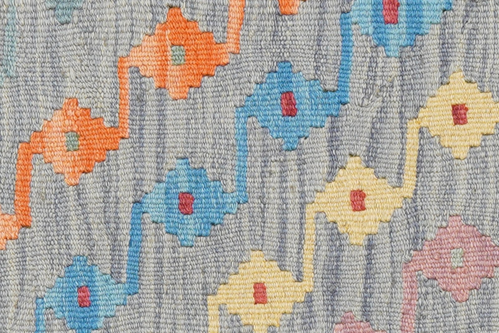 Kelim Gashgai — Handmade, 85x192 cm, Grey, 100% Virgin Wool | View 5