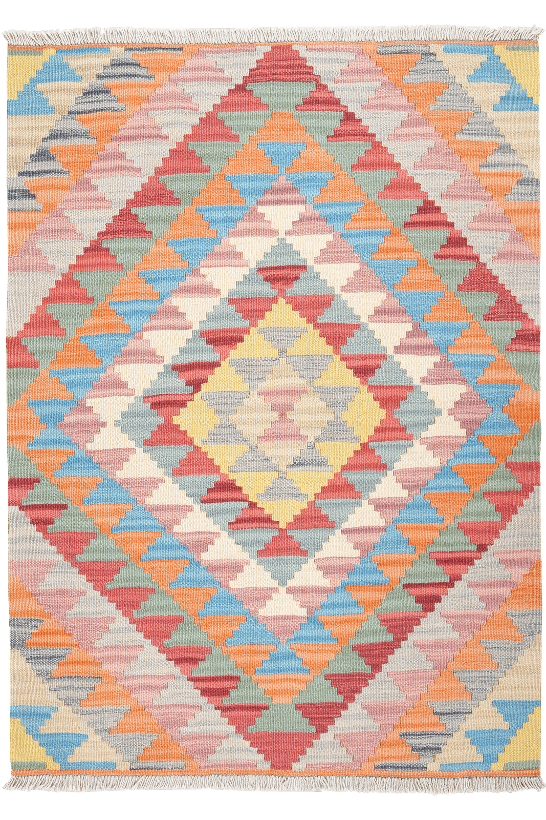 Kelim Gashgai — Handmade, 105x145 cm, Multicolor, 100% Virgin Wool | Main view