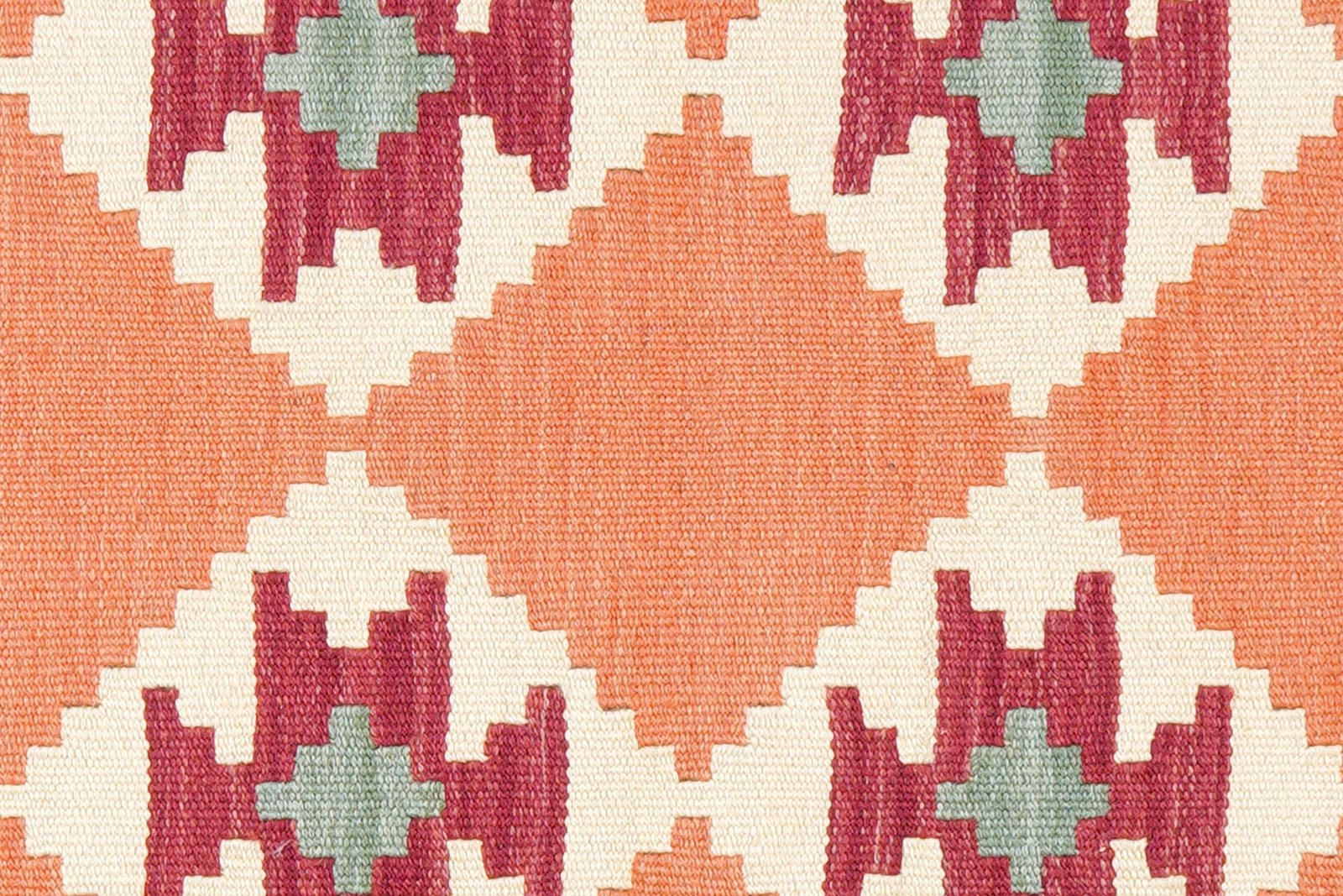 Kelim Gashgai — Handmade, 81x122 cm, Orange, 100% Virgin Wool | View 5