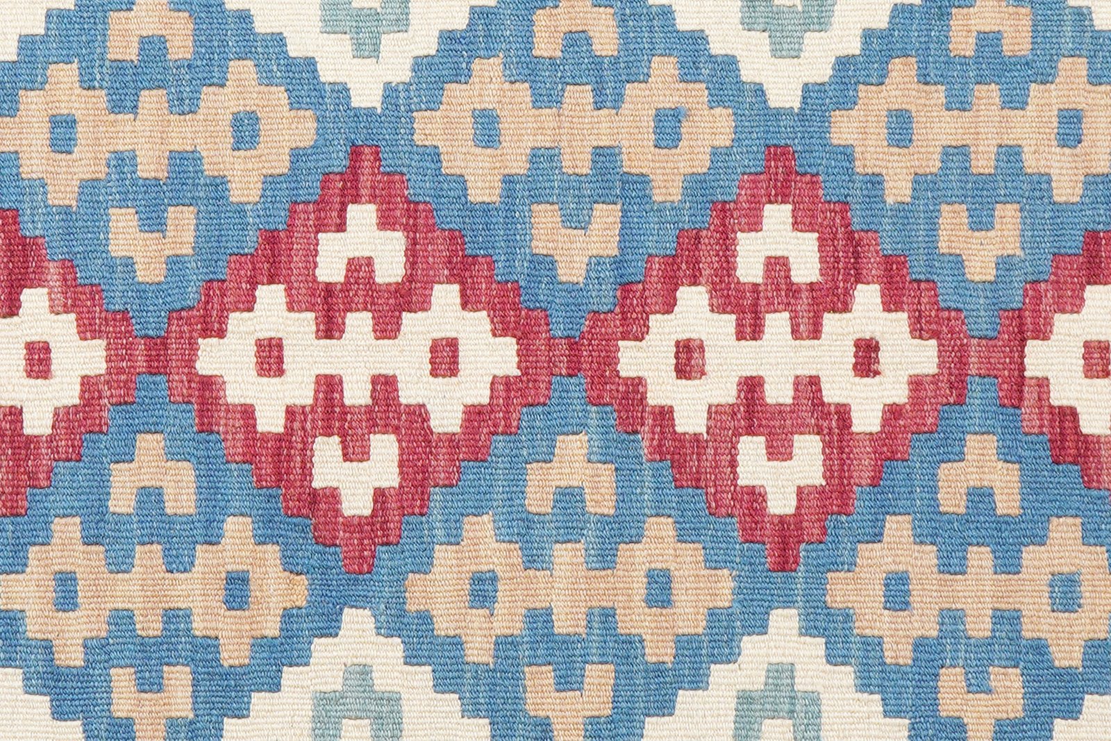 Kelim Gashgai — Handmade, 160x200 cm, Blue, 100% Virgin Wool | View 5