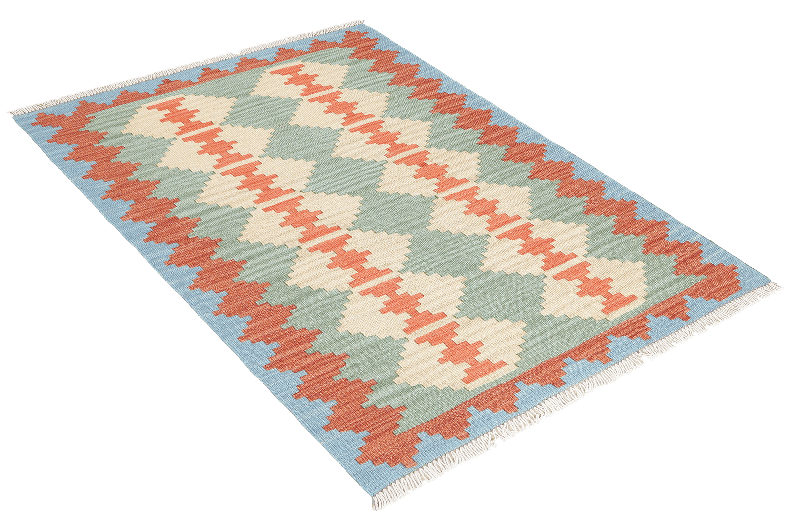 Kelim Gashgai — Handmade, 80x118 cm, Beige, 100% Virgin Wool | View 4