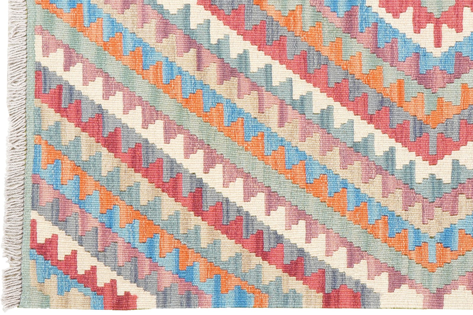 Kelim Gashgai — Handmade, 97x132 cm, Multicolor, 100% Virgin Wool | View 3