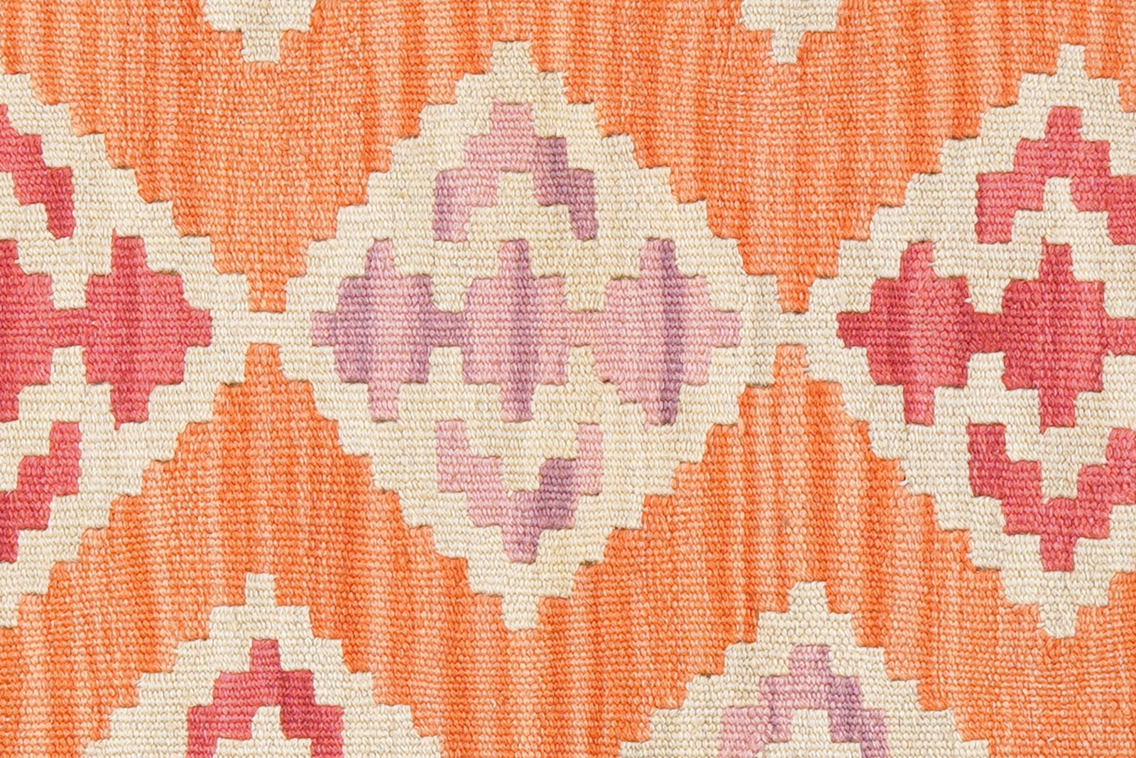 Kelim Gashgai — Handmade, 103x158 cm, Orange, 100% Virgin Wool | View 5