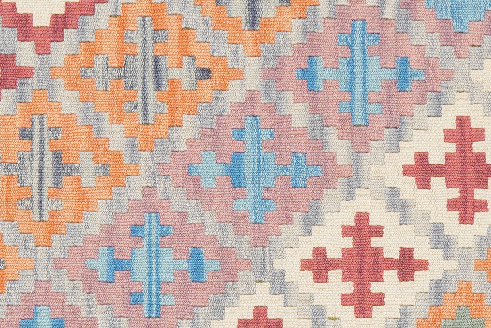 Kelim Gashgai — Handmade, 104x154 cm, Grey, 100% Virgin Wool | View 5
