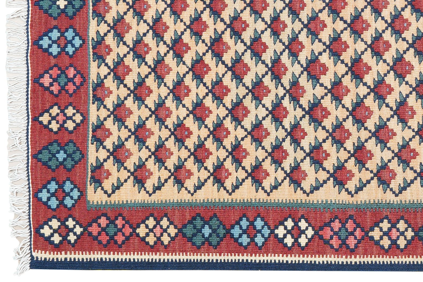 Kelim Senneh — Handmade, 97x145 cm, Multicolor, 100% Virgin Wool | View 3