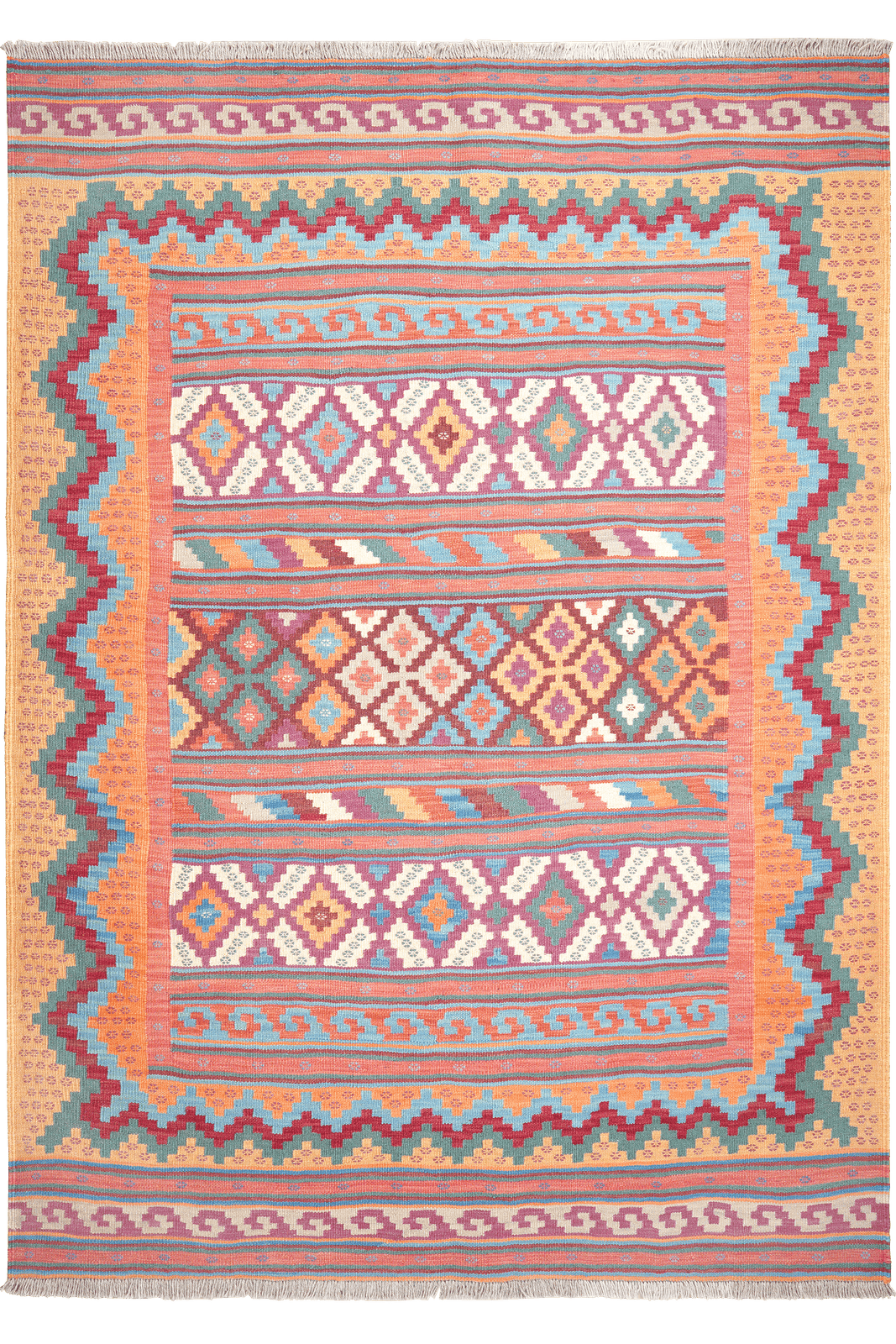 Sumak Sirdjan — Handmade, 155x219 cm, Multicolor, 100% Virgin Wool | Main view