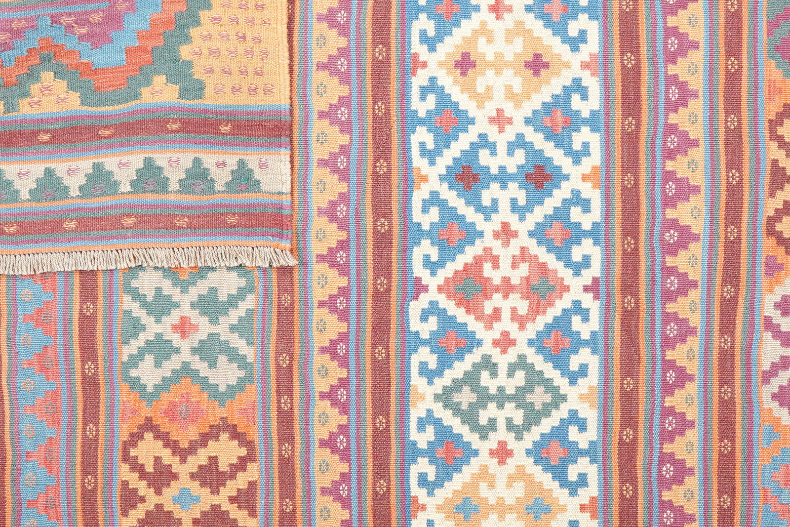 Sumak Sirdjan — Handgefertigt, 225x156 cm, Bunt, 100% Virgin Wool | View 7