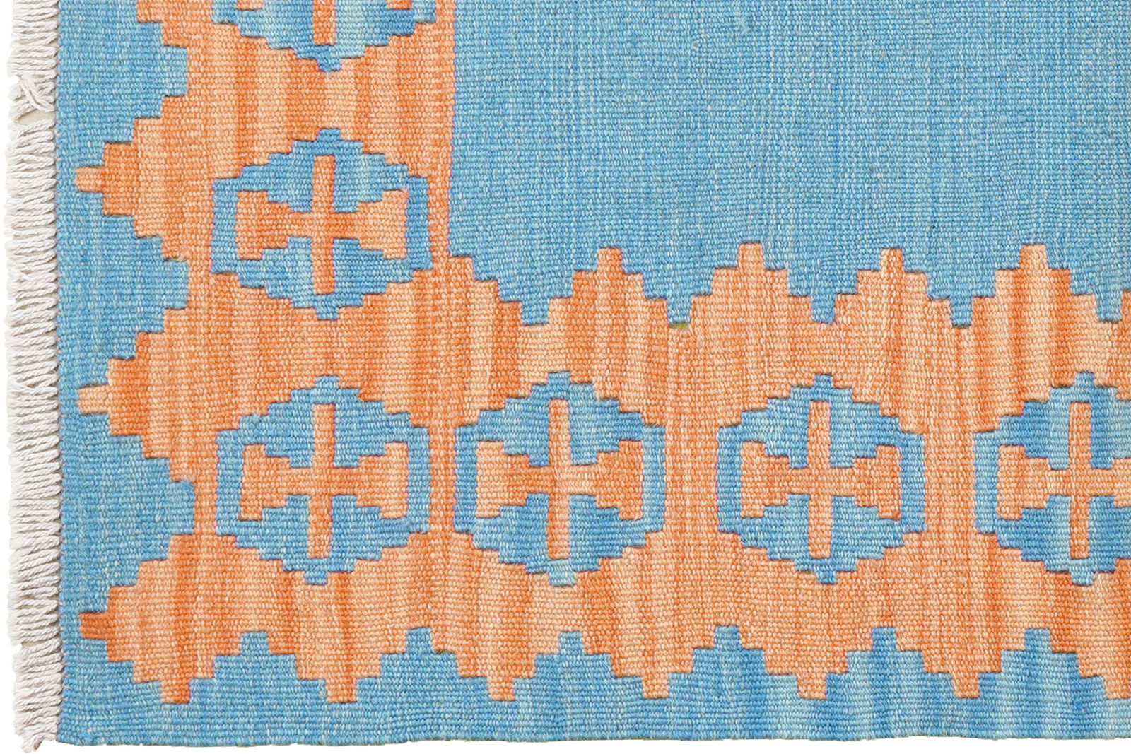 Kelim Gashgai — Handgefertigt, 119x85 cm, Orange, 100% Virgin Wool | View 4