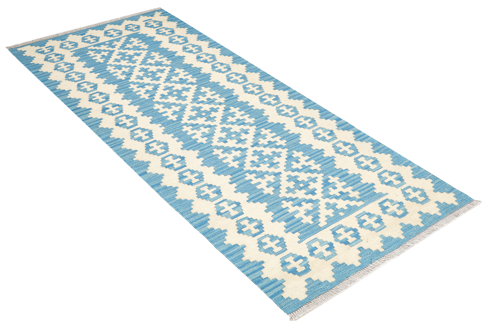 Kelim Gashgai — Handgefertigt, 197x78 cm, Beige, 100% Virgin Wool | View 4