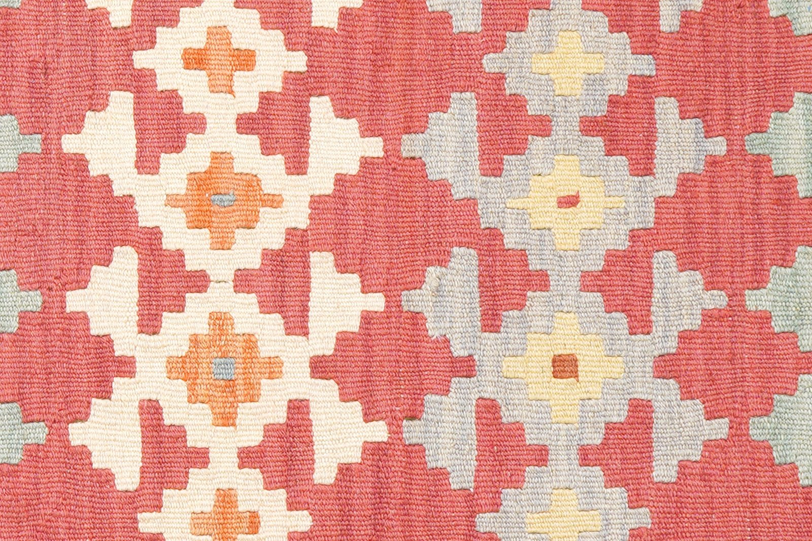 Kelim Gashgai — Handmade, 108x142 cm, Red, 100% Virgin Wool | View 5