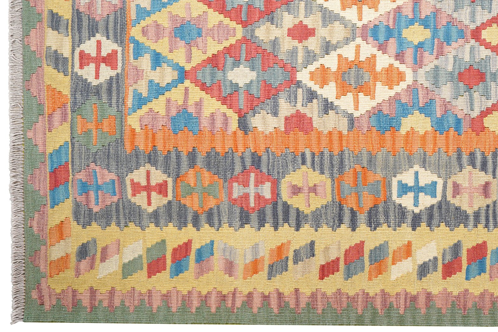 Kelim Gashgai — Handmade, 171x245 cm, Multicolor, 100% Virgin Wool | View 3