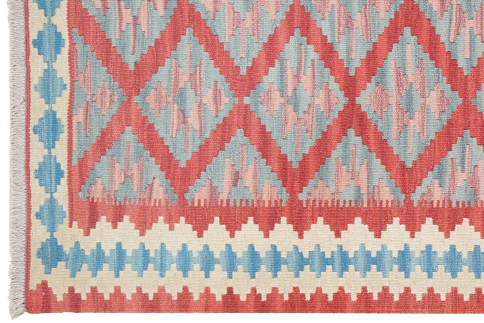 Kelim Gashgai — Handmade, 123x181 cm, Red, 100% Virgin Wool | View 3